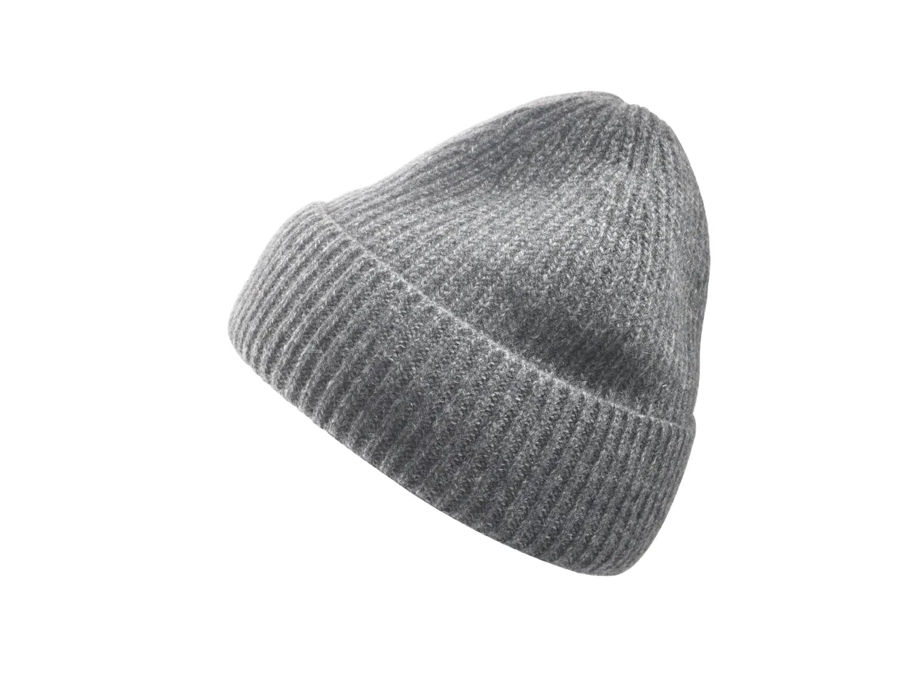 100% Soft Cashmere Cuffed Knit Ribbed Cap From Italy- SOLD OUT FOR SEASON