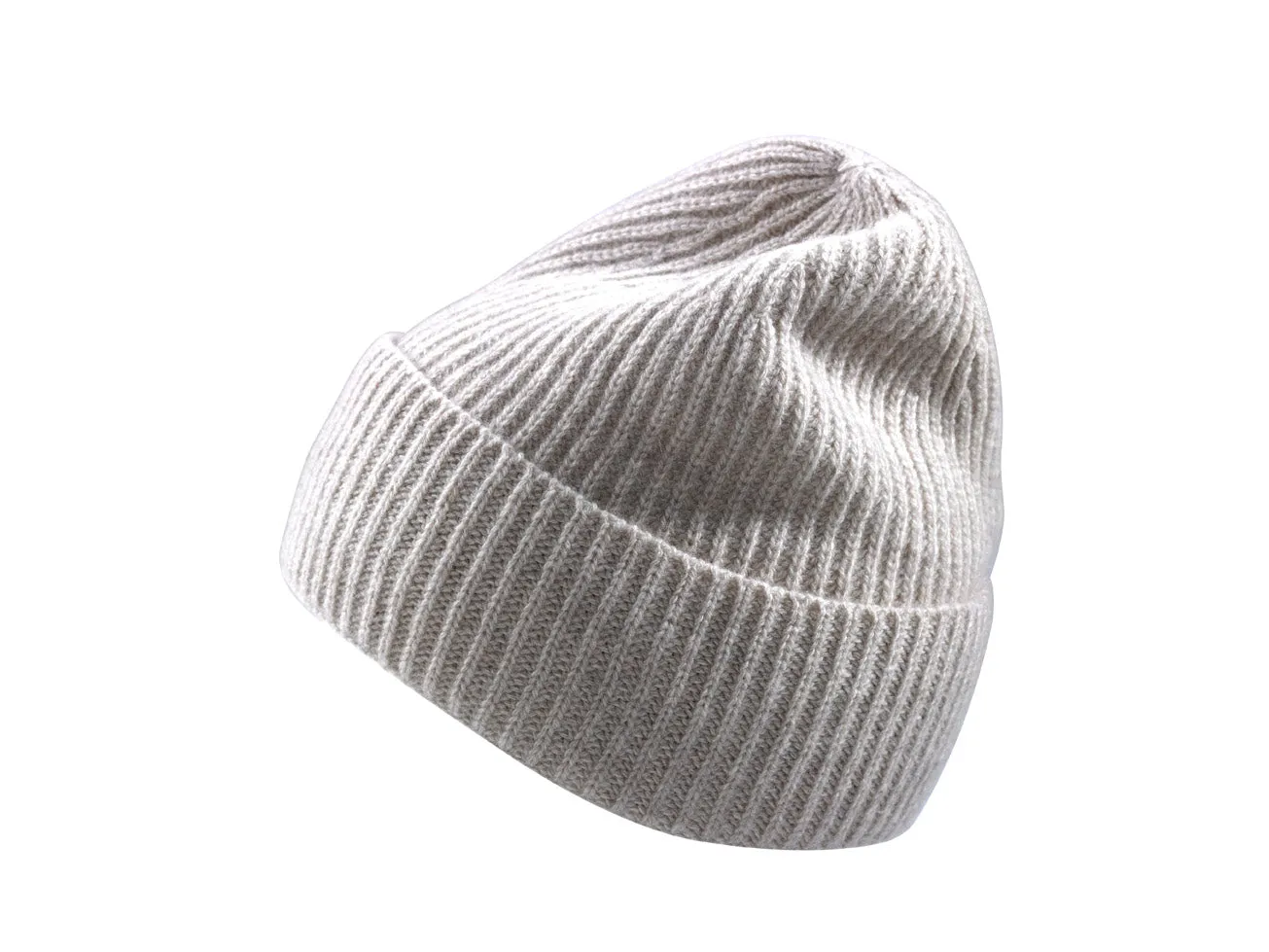 100% Soft Cashmere Cuffed Knit Ribbed Cap From Italy- SOLD OUT FOR SEASON