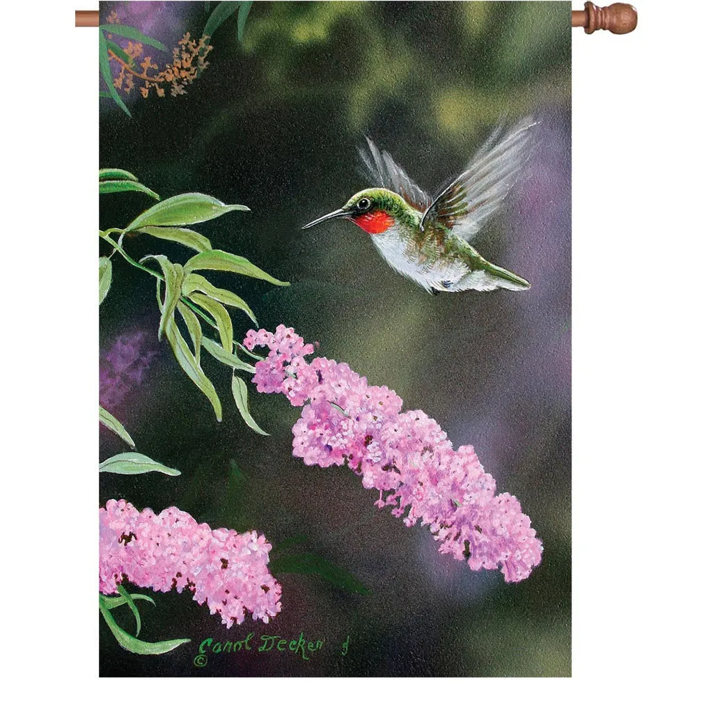 28 in. Summer Bird House Flag - Summer Joy