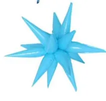 40"  Light Blue Big  Explosion Star balloons, Foil Balloon,12pcs