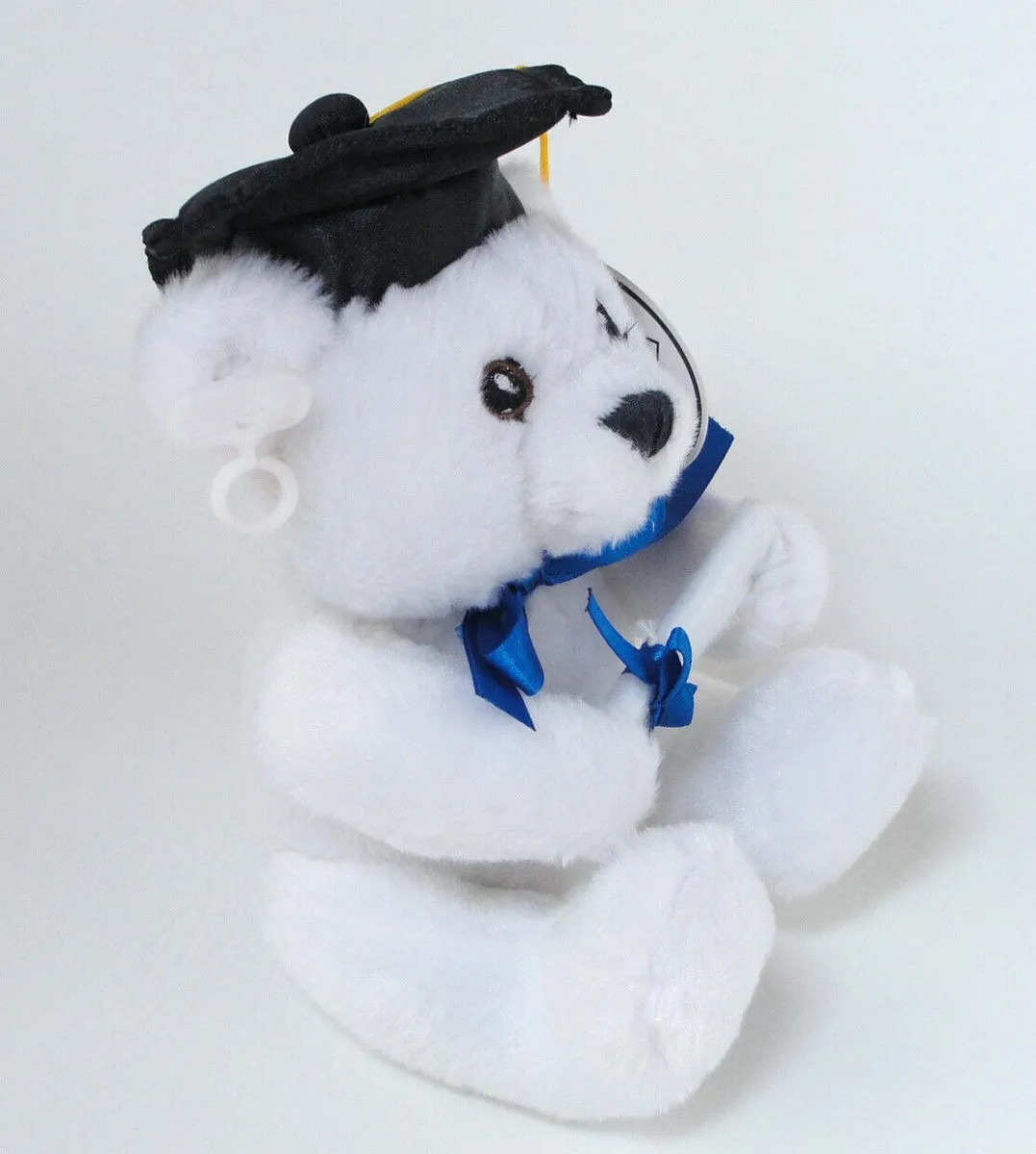 6" White Graduation Bear (1ct)