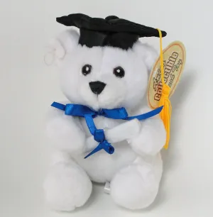 6" White Graduation Bear (1ct)