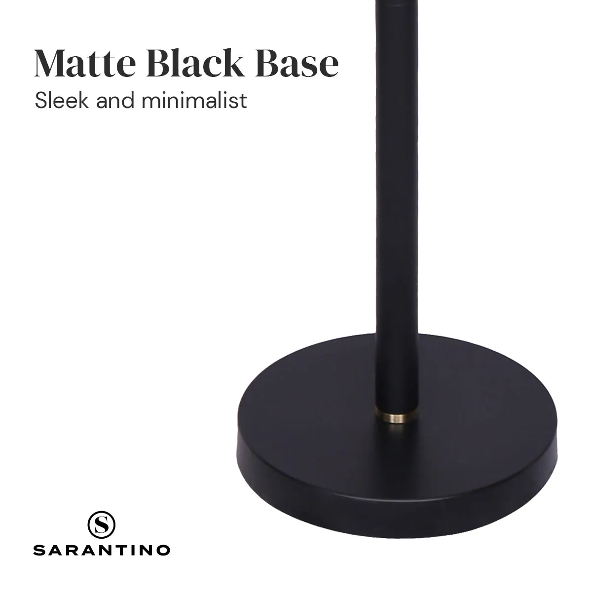 Adjustable 3-Arm Arc Lamp with Gold Finish & Black Base