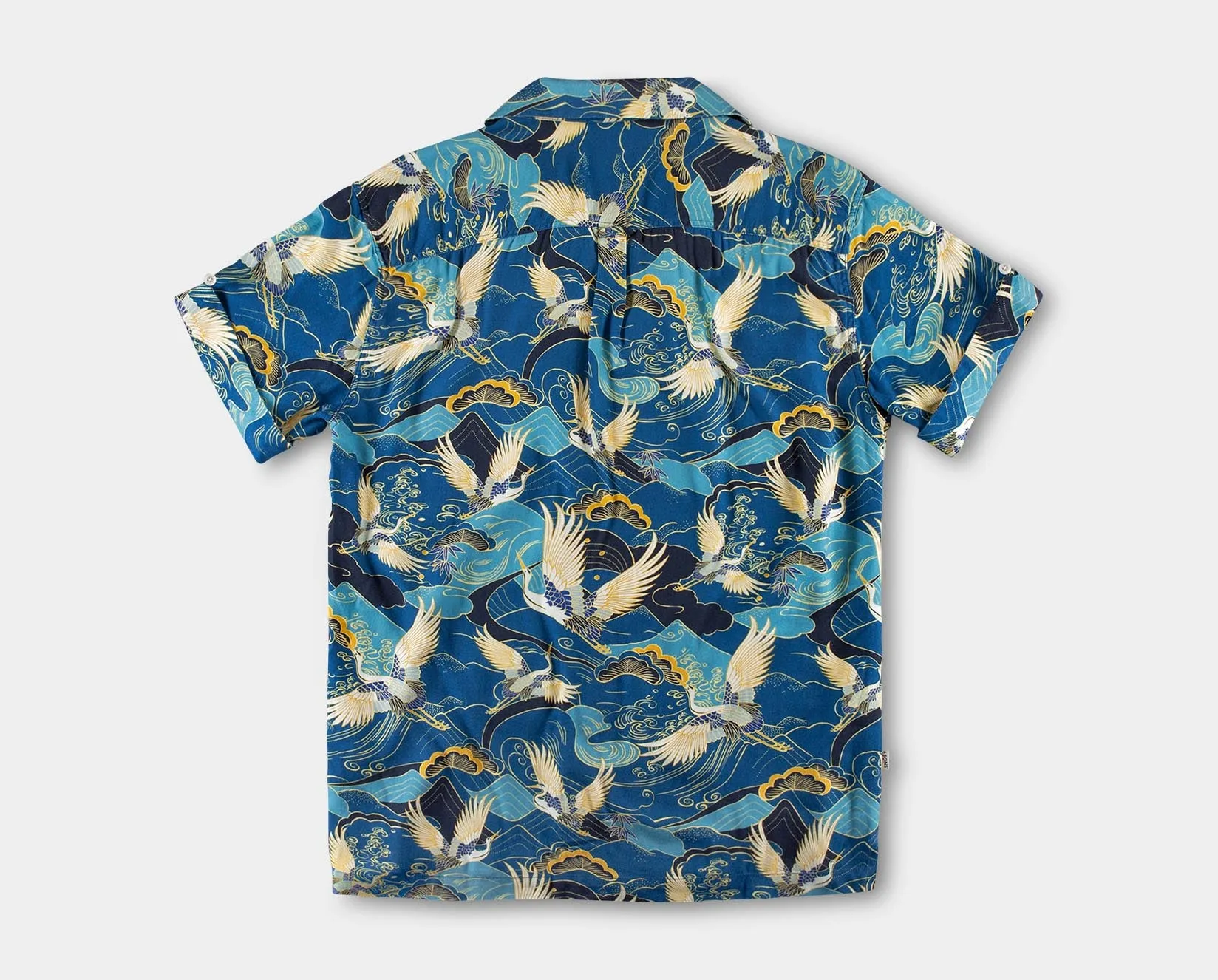 &SONS Aloha Crane Club Shirt Blue