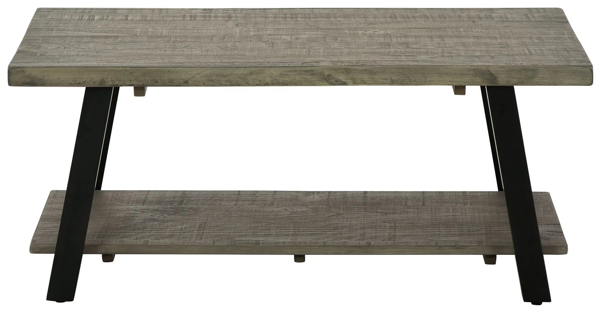 Brennegan - Gray / Black - Rectangular Cocktail Table