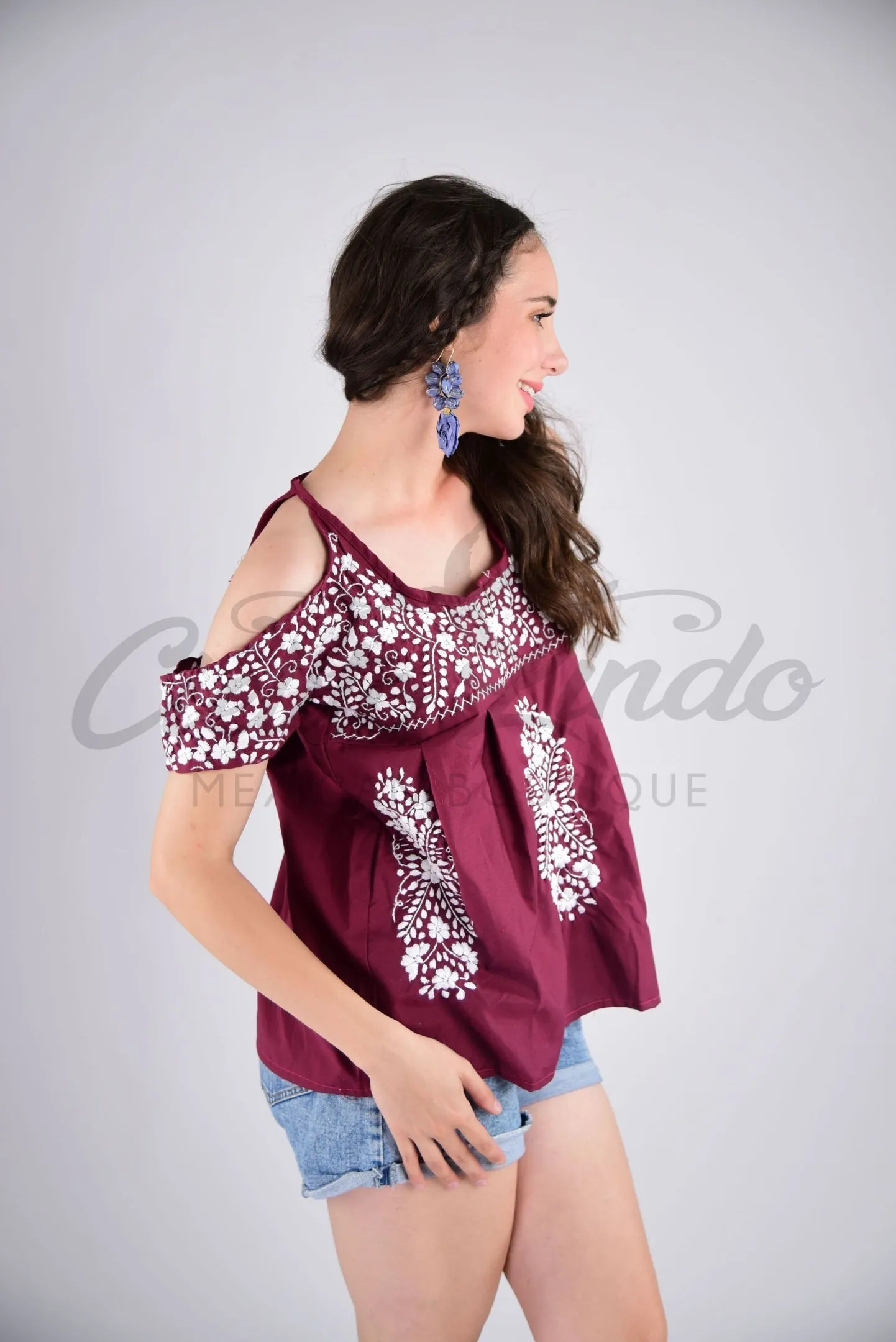 Cancun Cold Shoulder Blouse Texas A&M Aggies