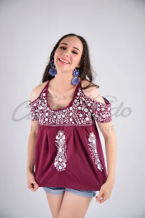 Cancun Cold Shoulder Blouse Texas A&M Aggies