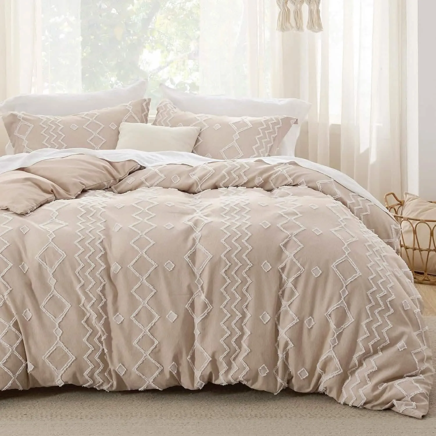 Clipped Jacquard Duvet Cover Set