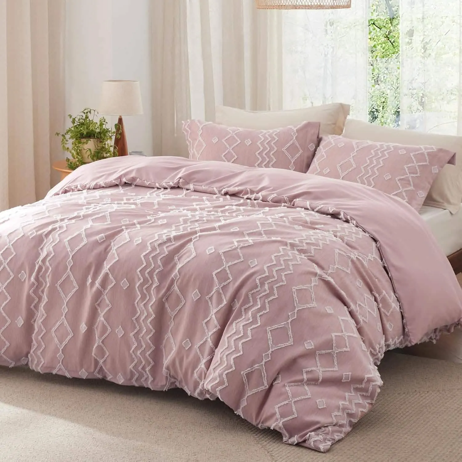 Clipped Jacquard Duvet Cover Set