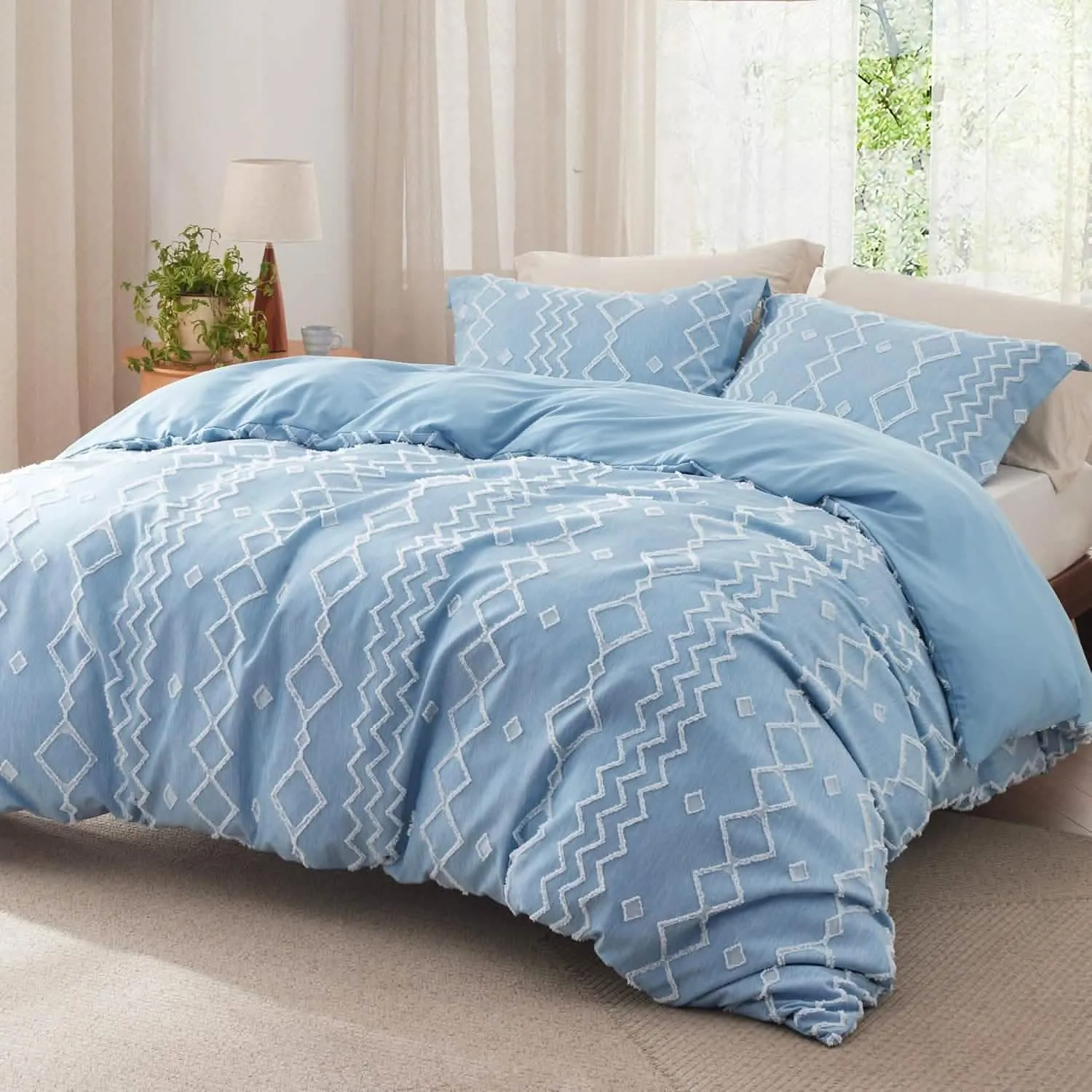 Clipped Jacquard Duvet Cover Set