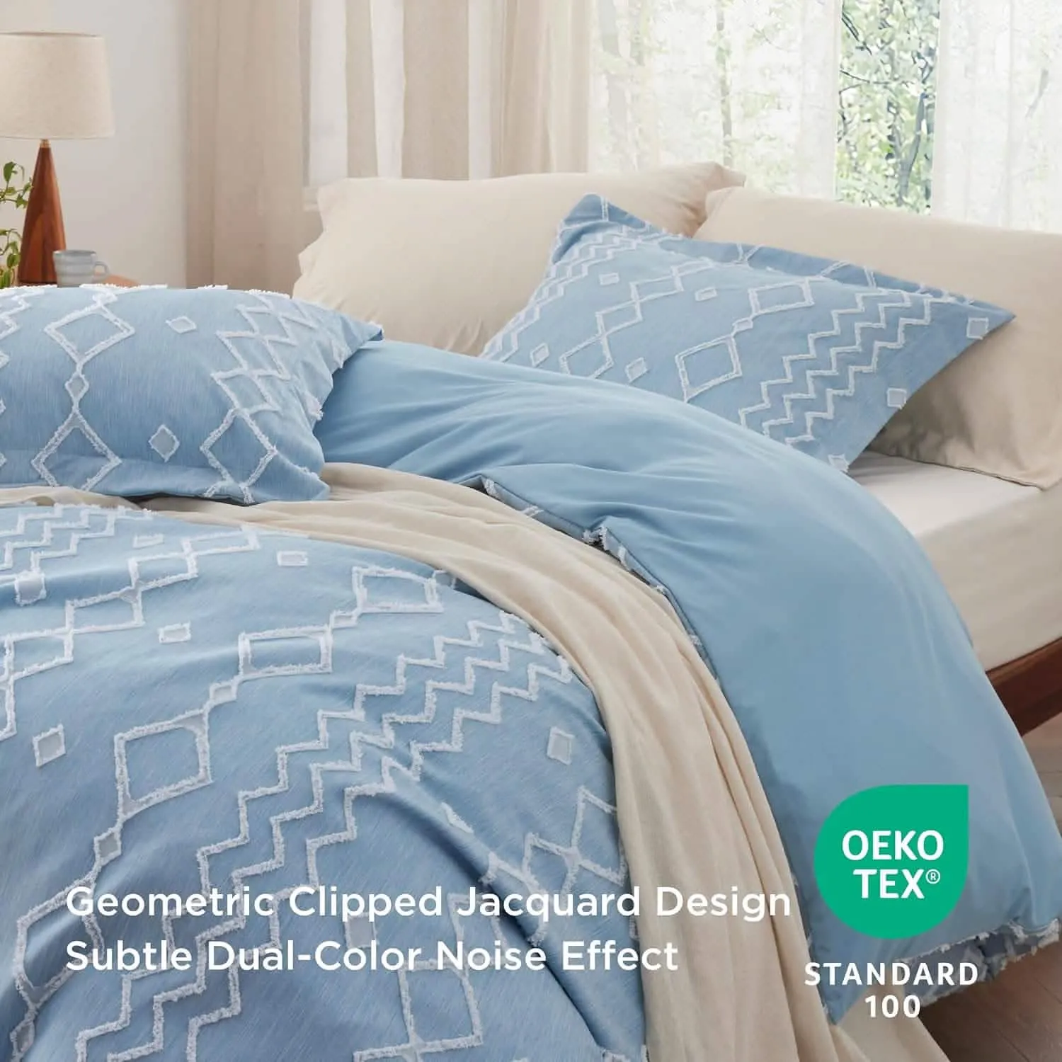 Clipped Jacquard Duvet Cover Set