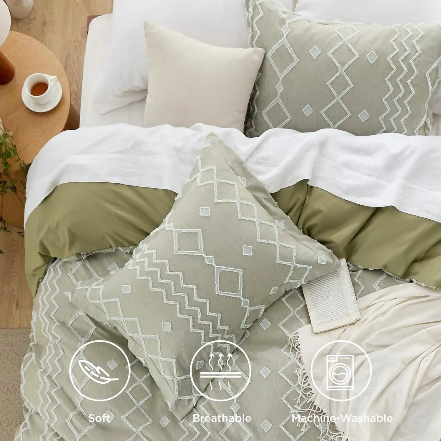 Clipped Jacquard Duvet Cover Set