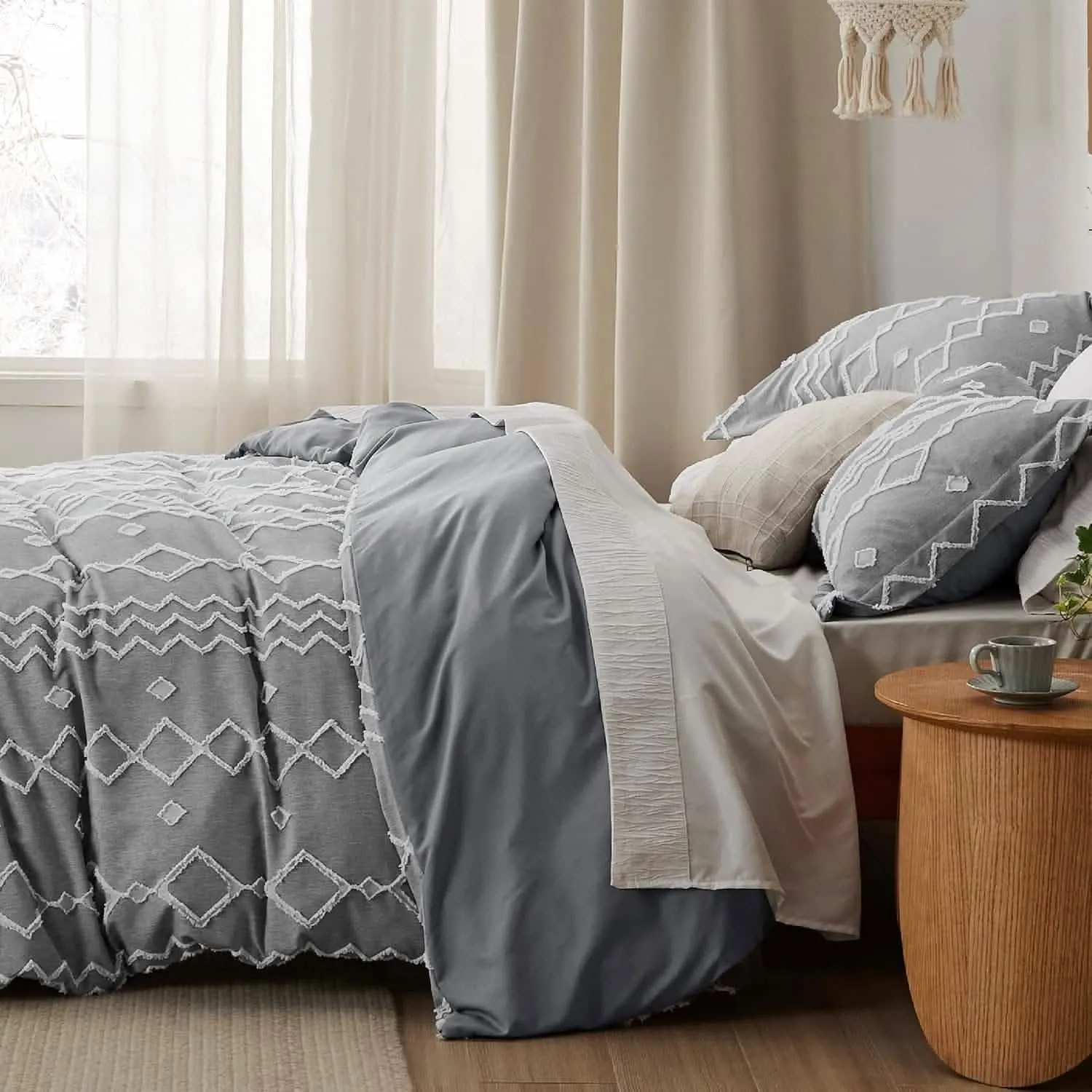 Clipped Jacquard Duvet Cover Set