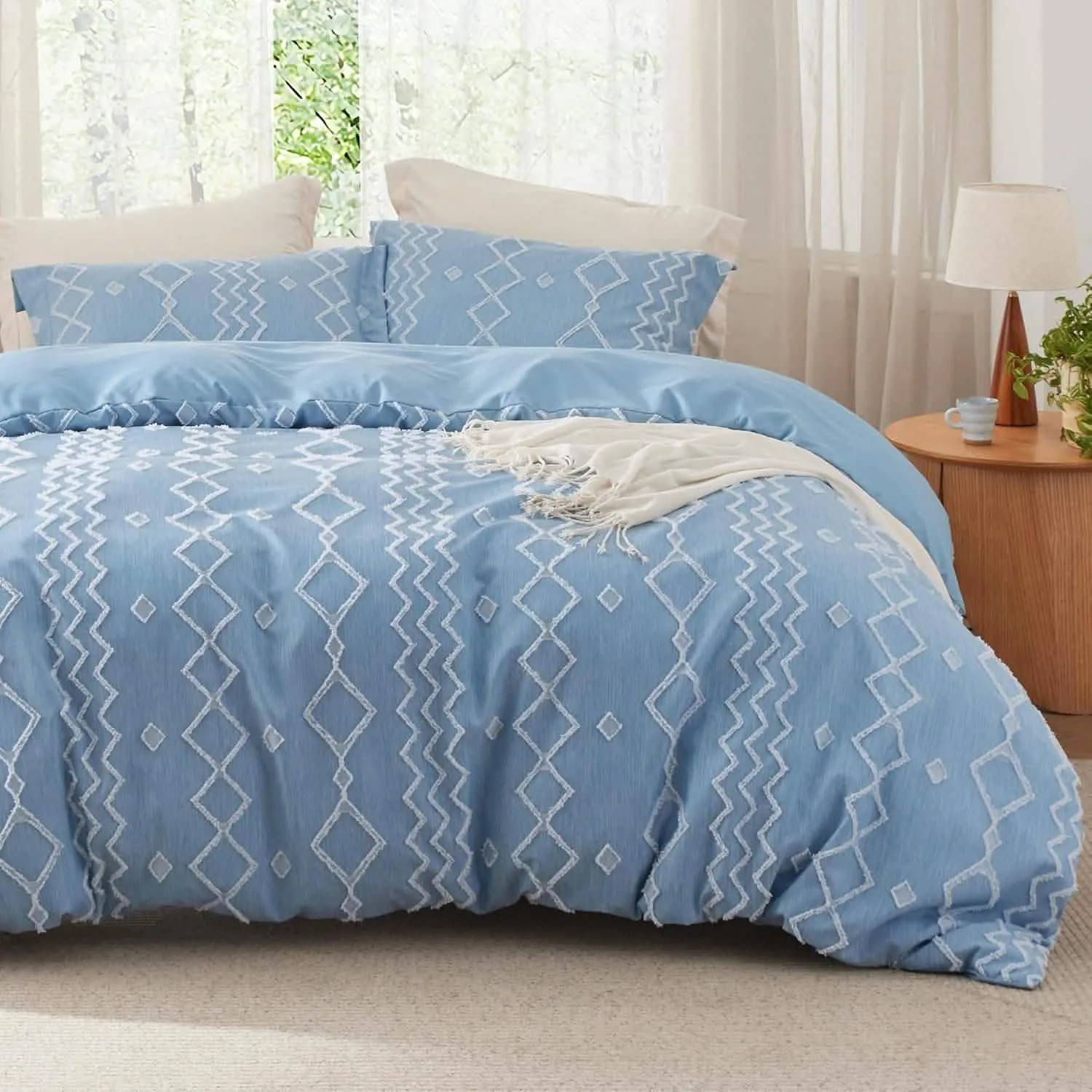 Clipped Jacquard Duvet Cover Set