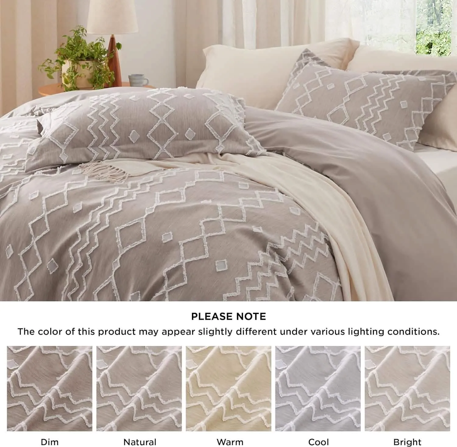 Clipped Jacquard Duvet Cover Set