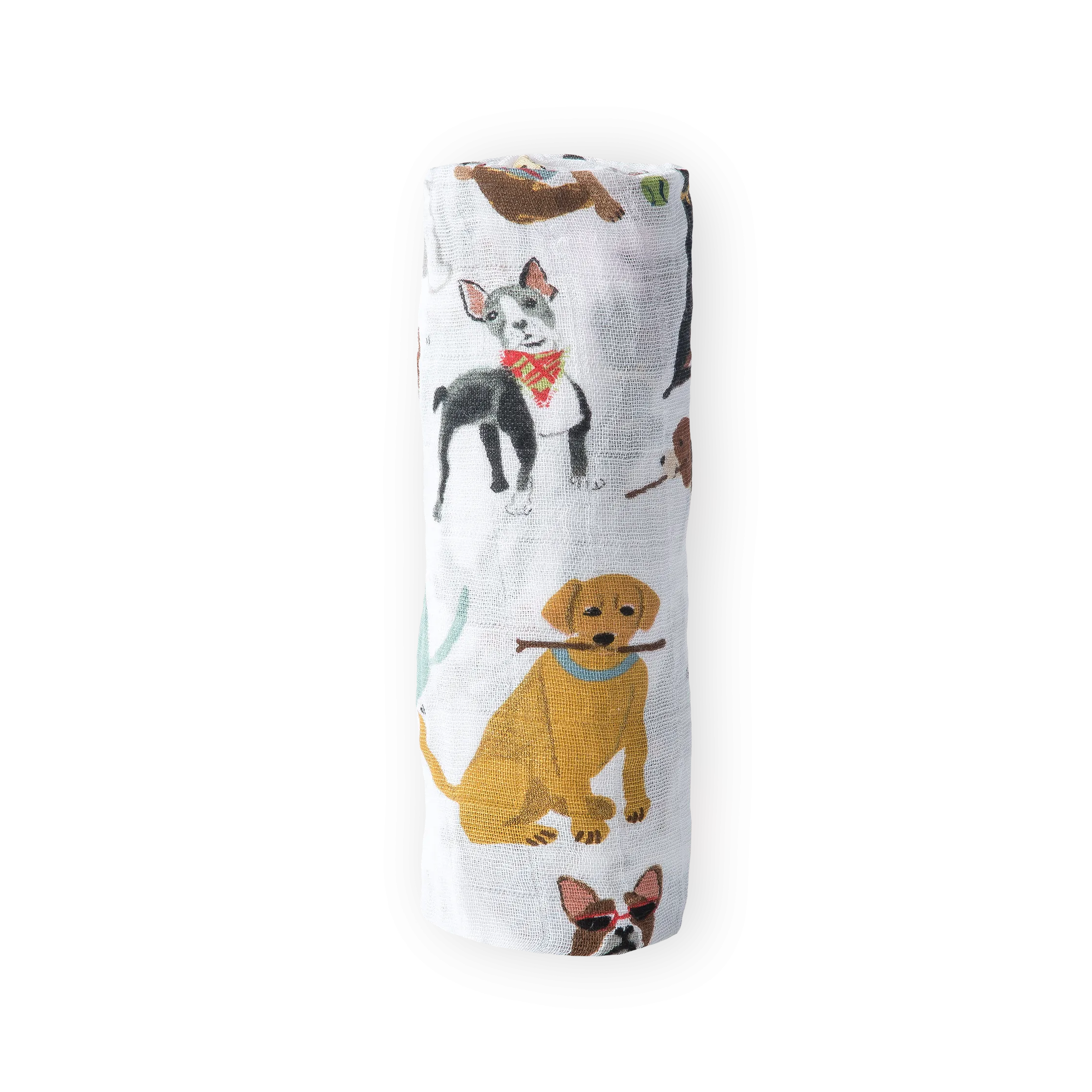 Cotton Muslin Swaddle Blanket - Woof