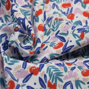 Cousette -Jungle of Flowers Red Viscose Fabric