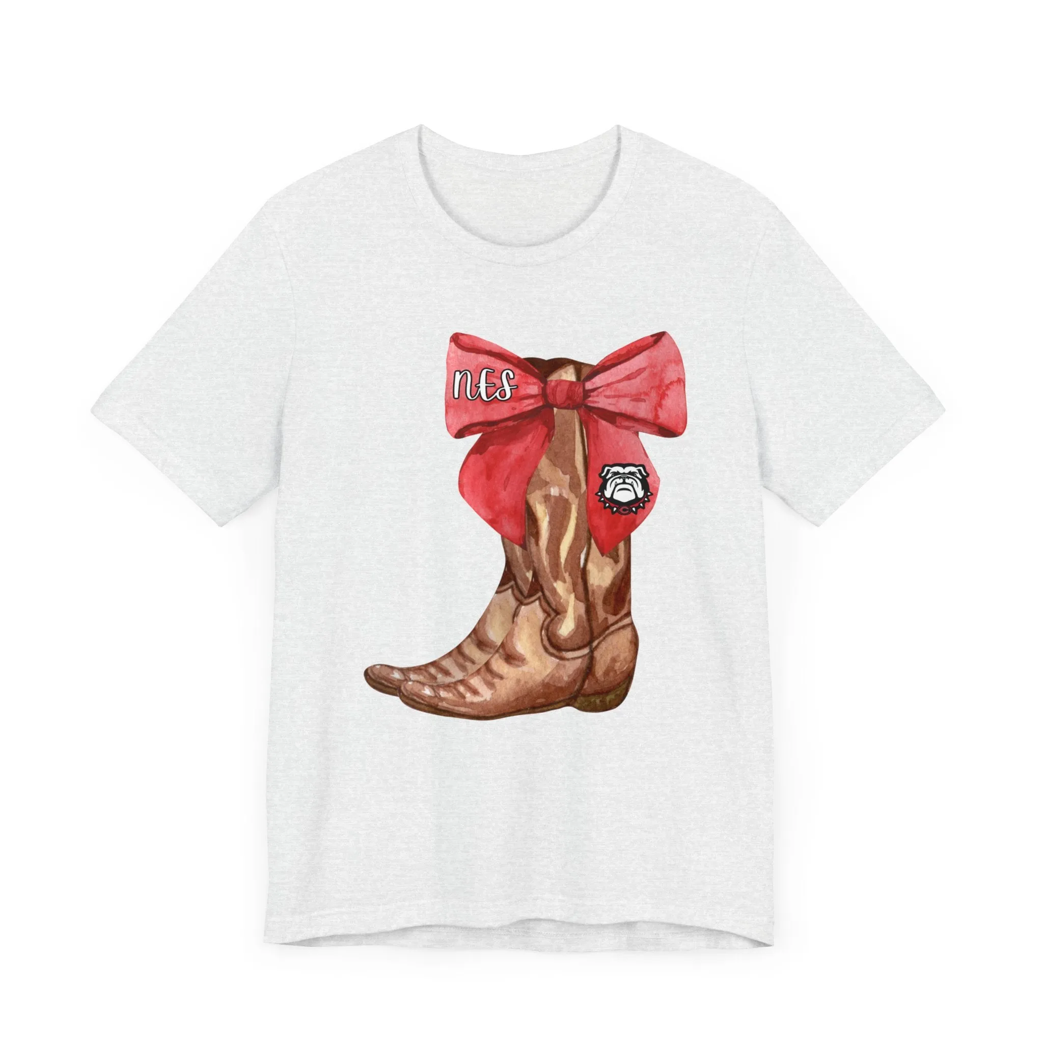 Cowboy boot Bow Unisex Jersey Short Sleeve Tee