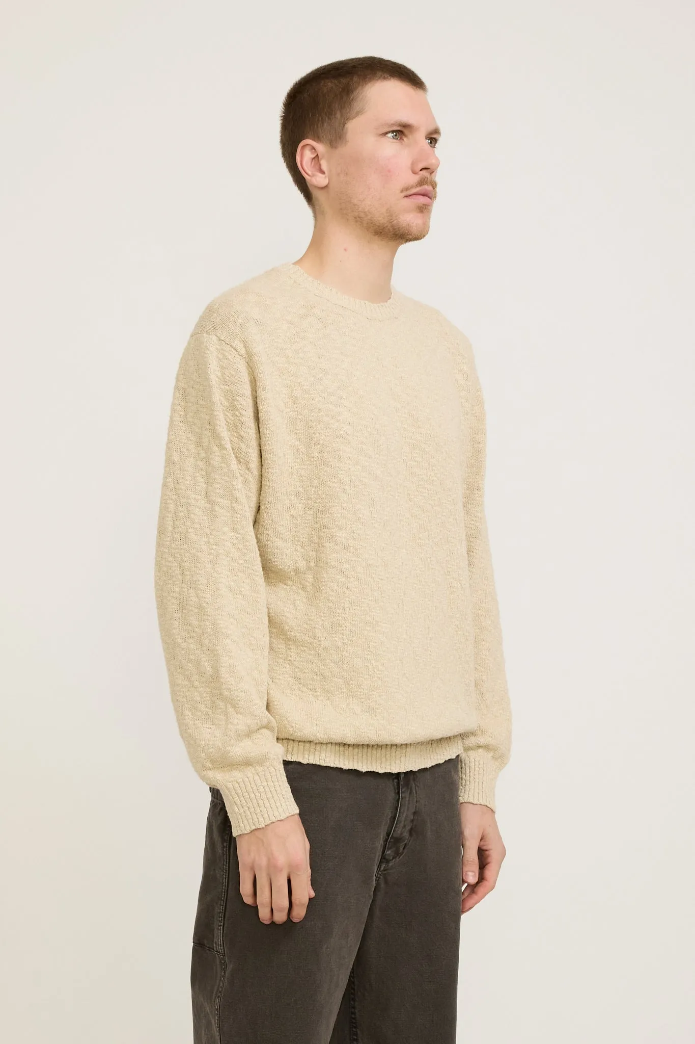 Crew Cotton Hemp 5G Beige