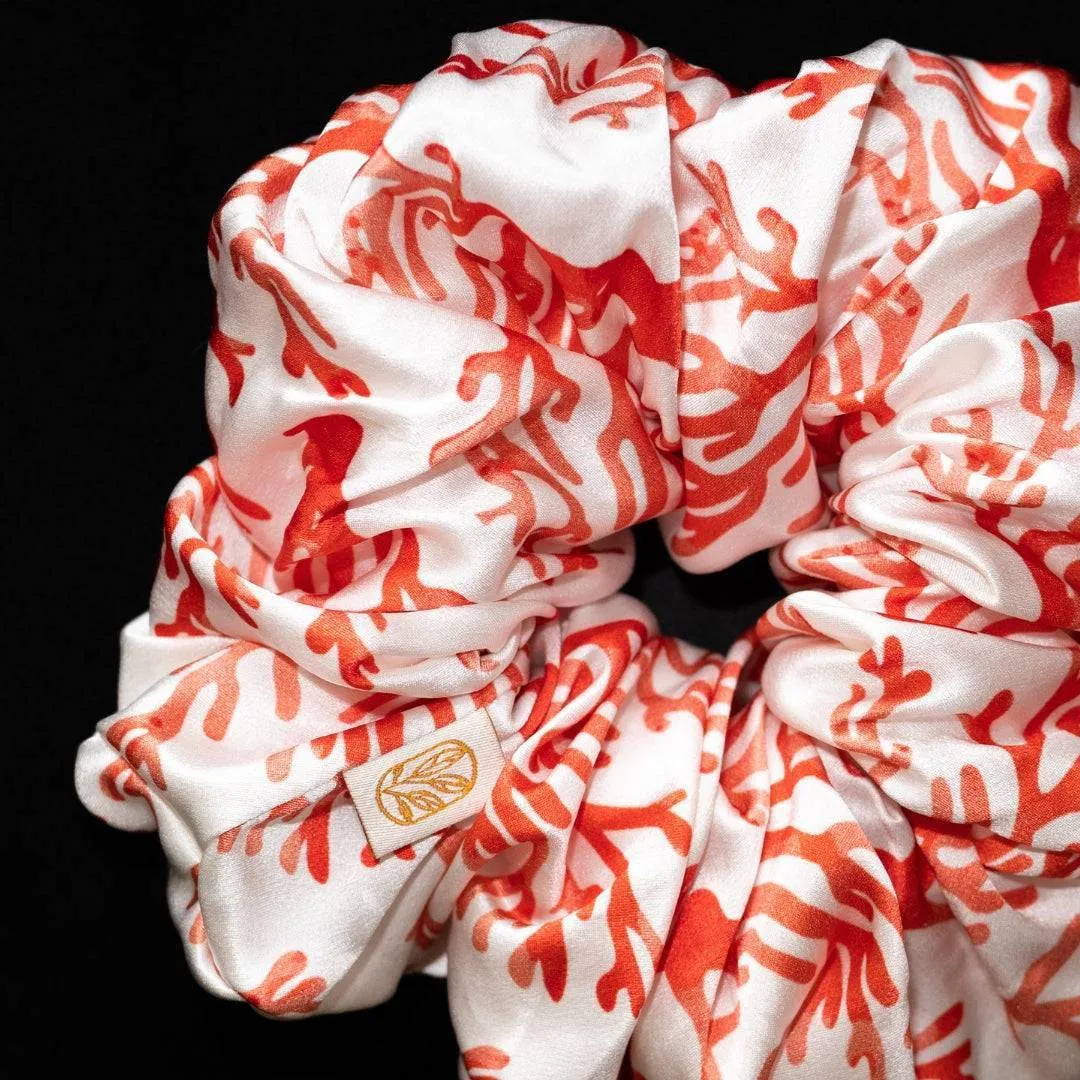 Curlfriend Collective Coral Curls 100% Mulberry Silk Scrunchie