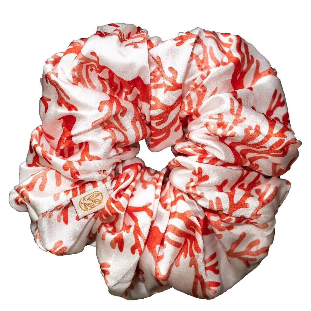 Curlfriend Collective Coral Curls 100% Mulberry Silk Scrunchie