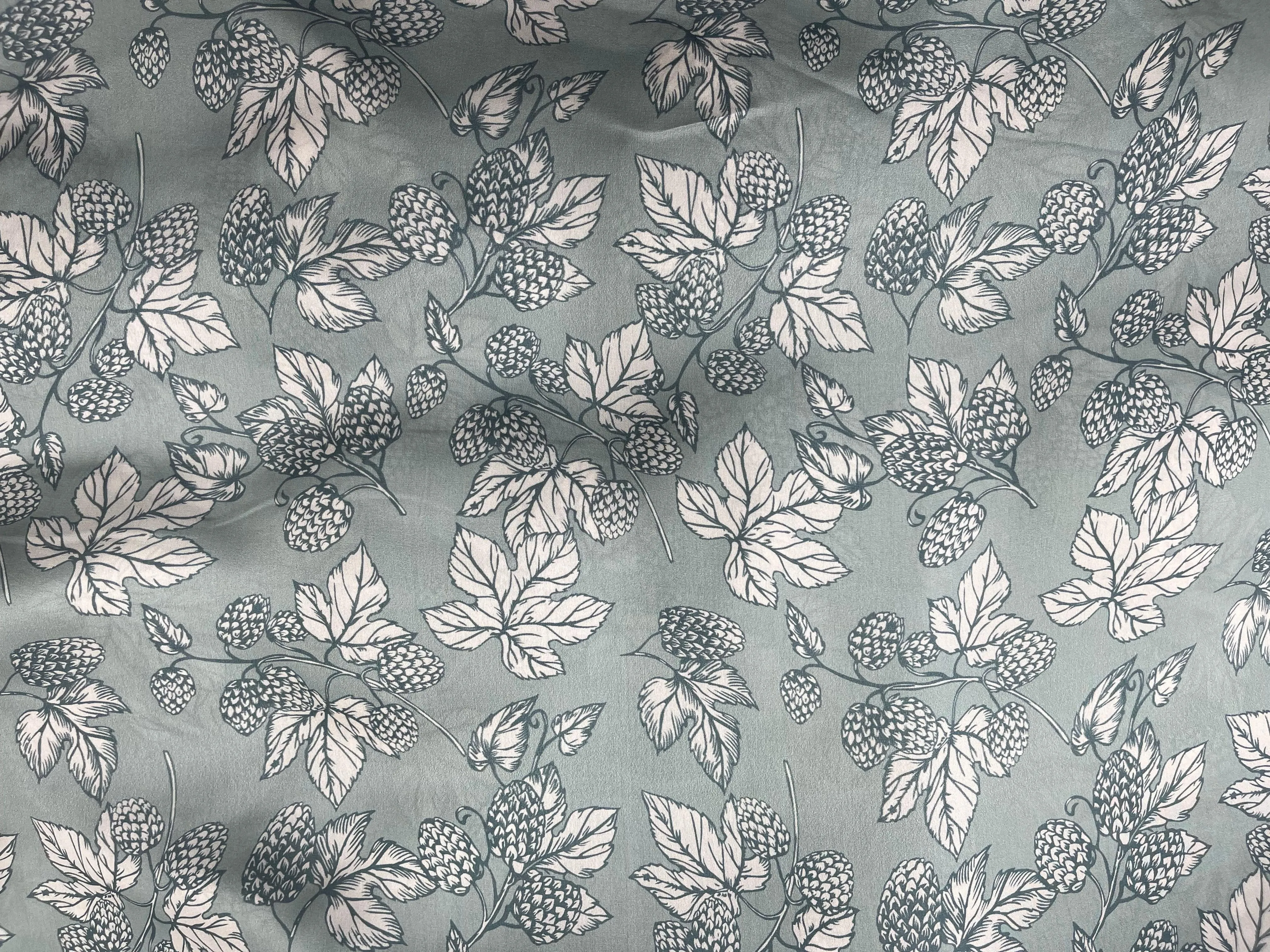 Dahlia Delight - Printed Silky Satin Fabric