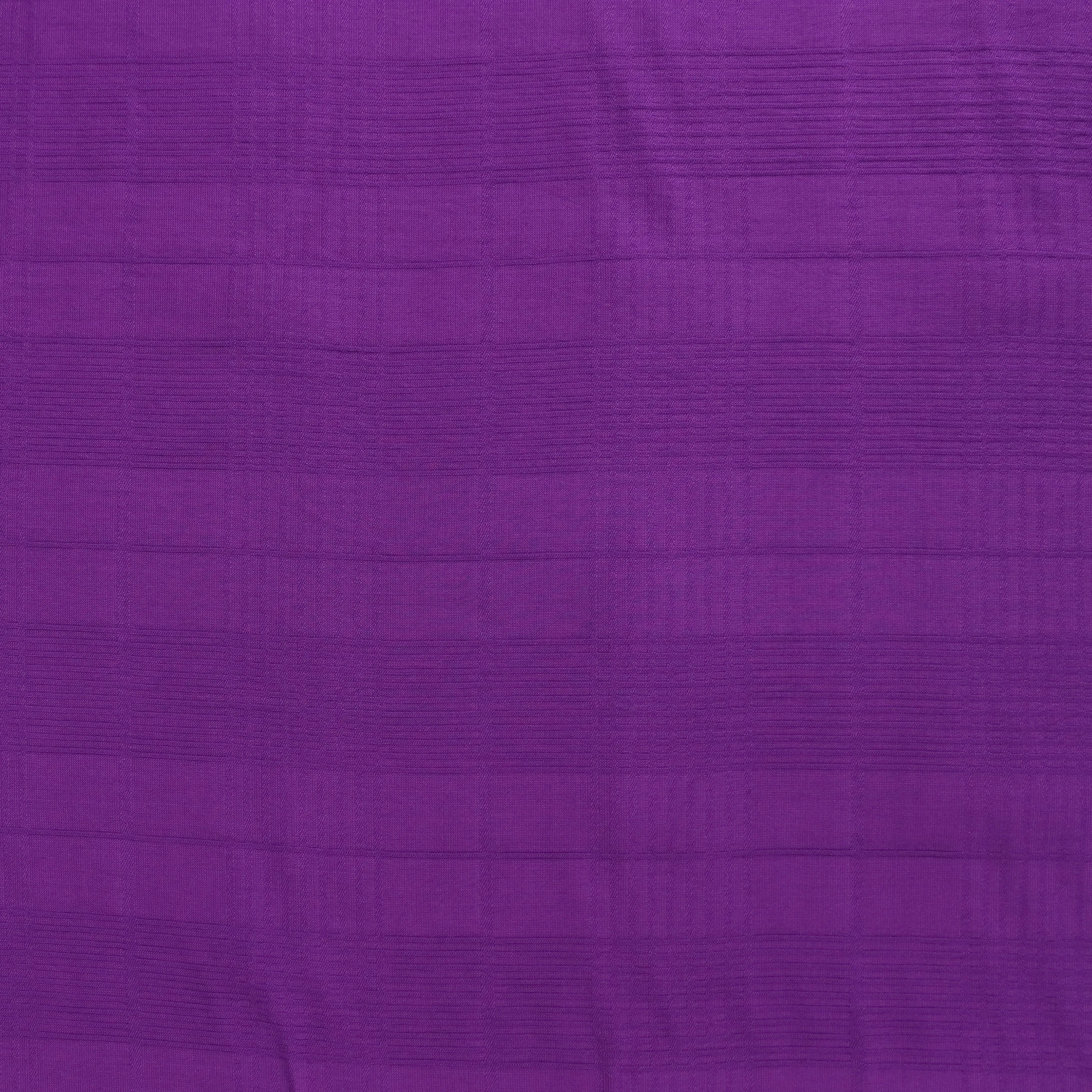 Deadstock Viscose Blend Jacquard - Grid - Purple