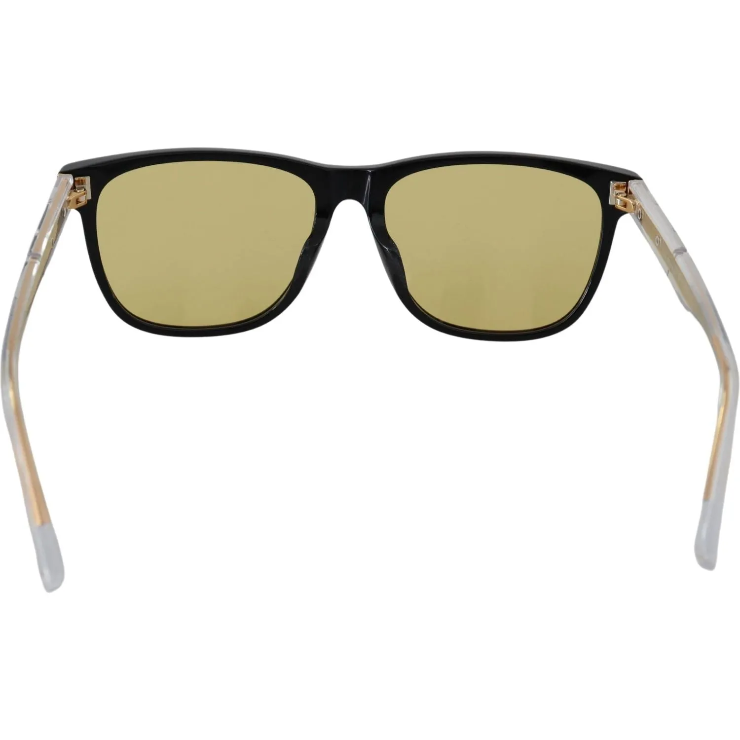 Diesel Chic Black Acetate Sunglasses with Yellow Lenses