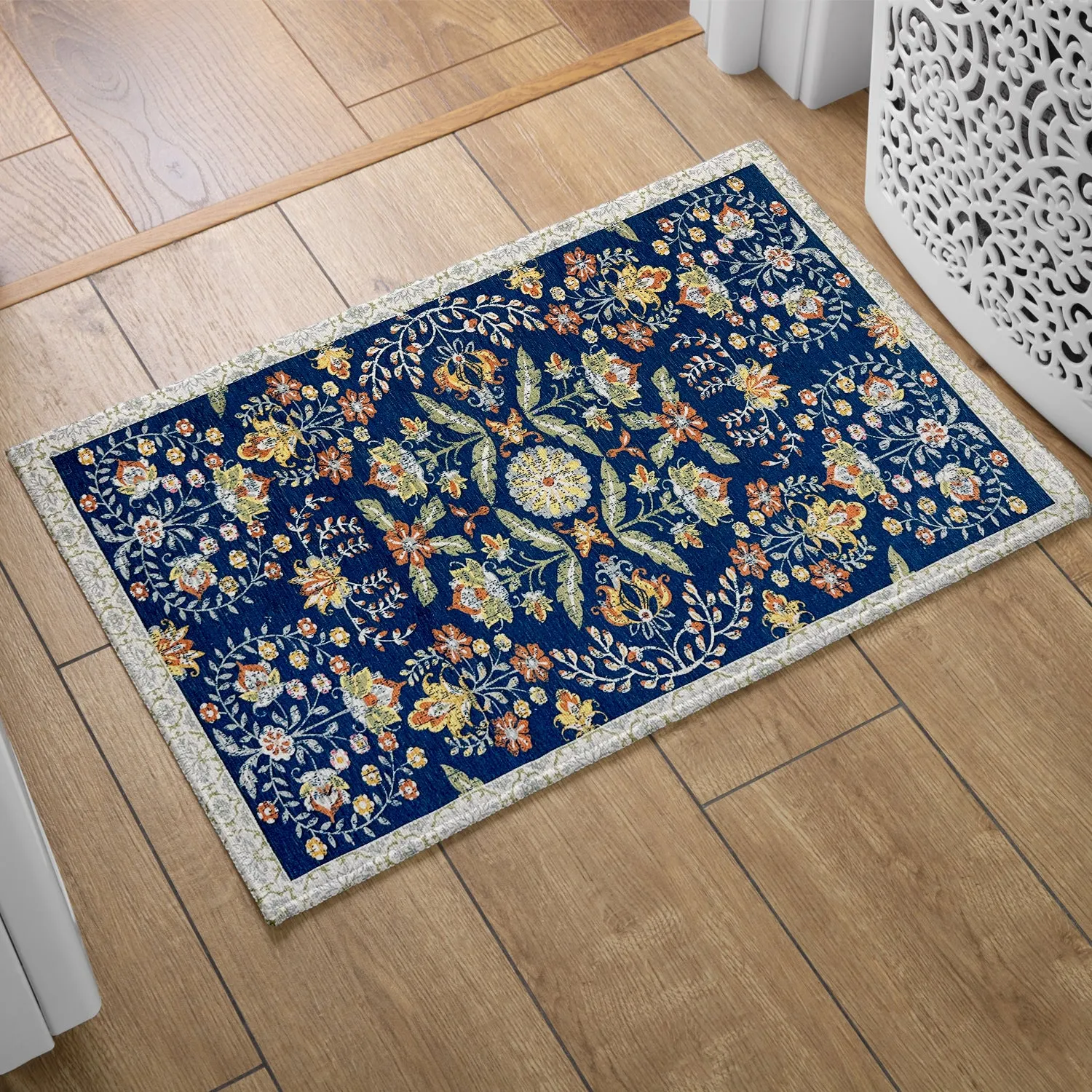 Digital Printed Premium Chenille Floor Carpet Mat, Super Soft Rug with Anti-Skid Backing, Modern Persian Carpet - CR004