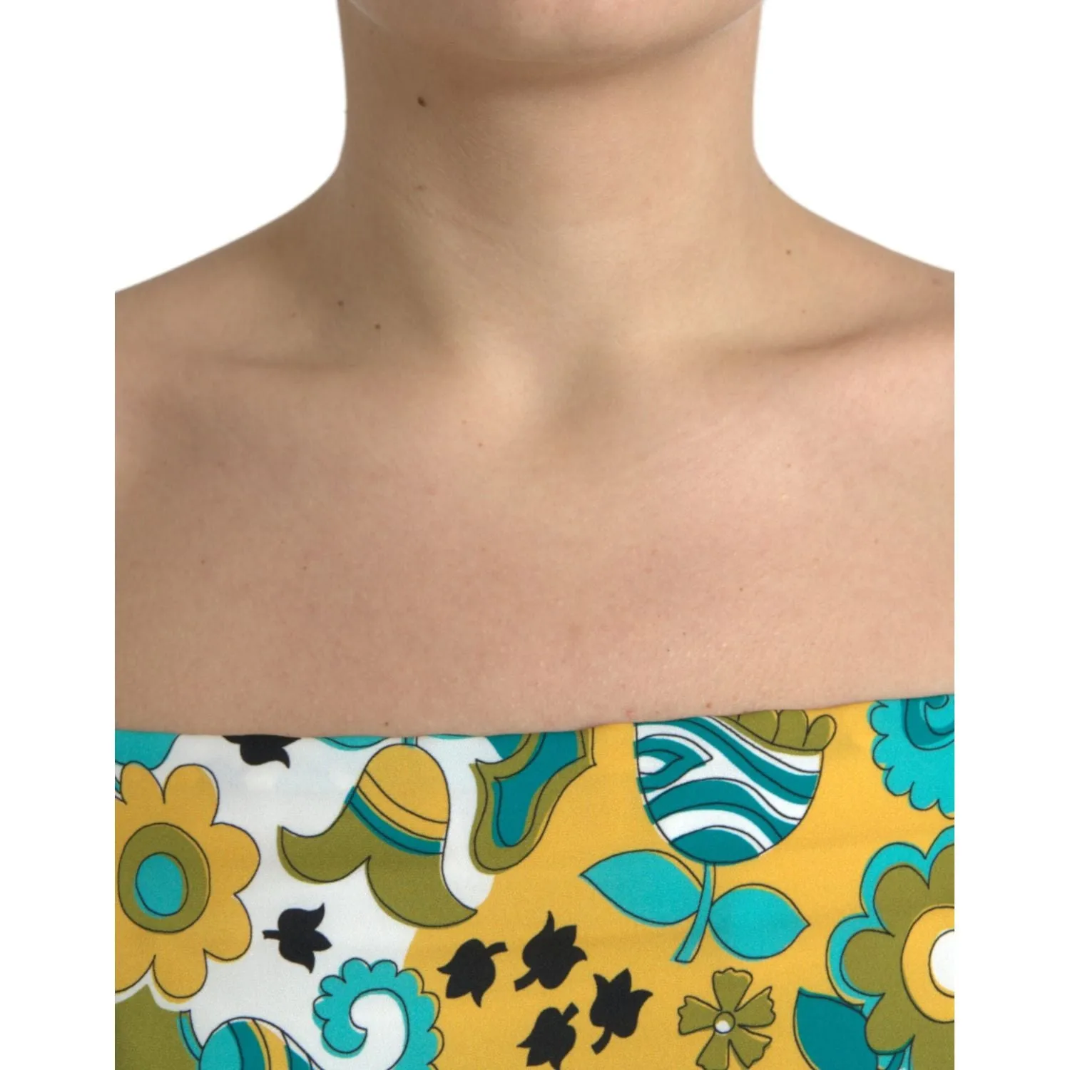 Dolce & Gabbana Elegant Floral Silk Blend Cropped Tank Top