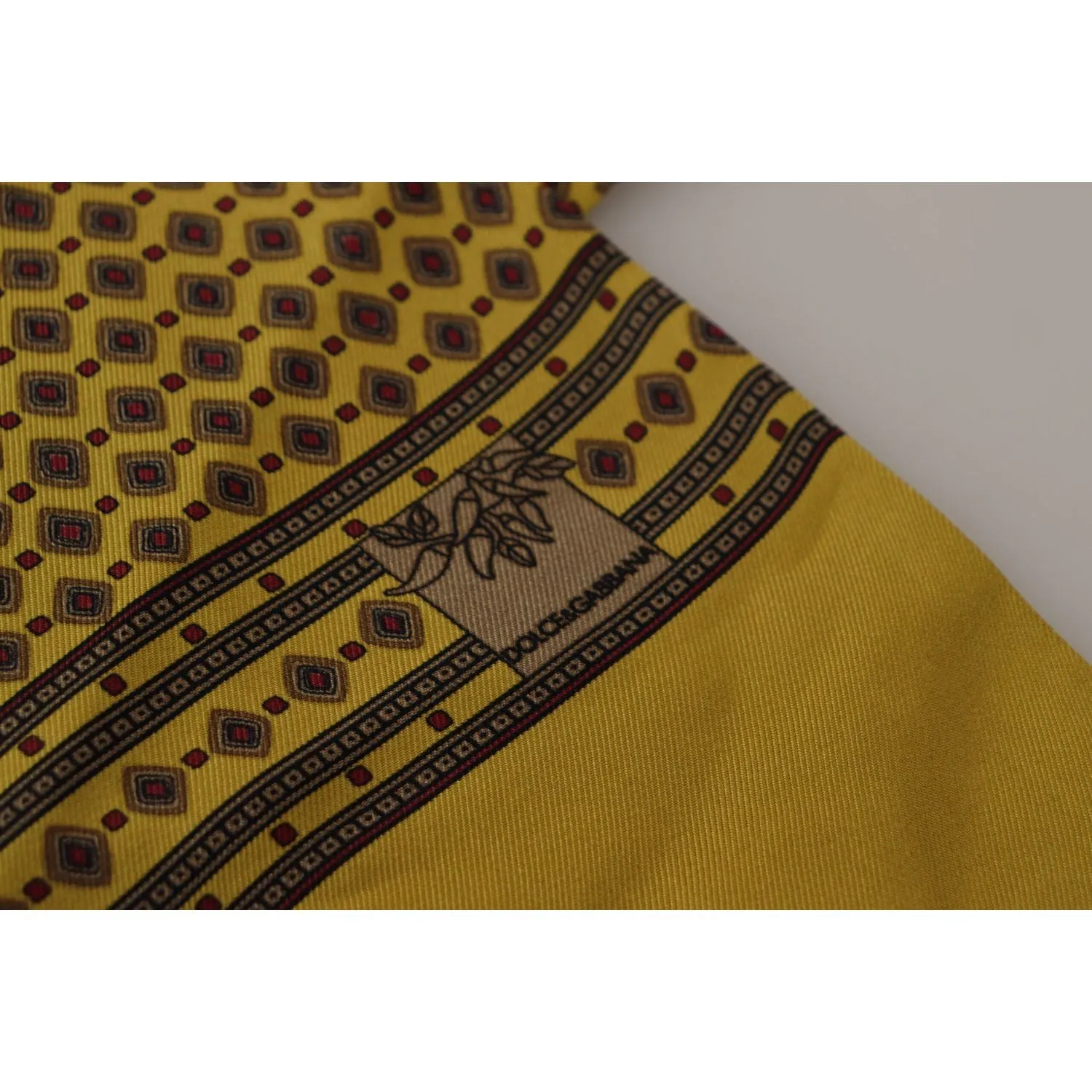 Dolce & Gabbana Elegant Yellow Silk Men's Scarf