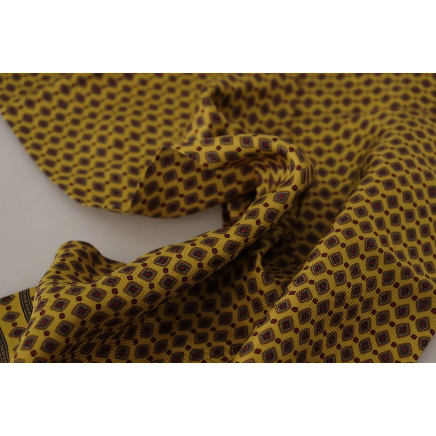 Dolce & Gabbana Elegant Yellow Silk Men's Scarf