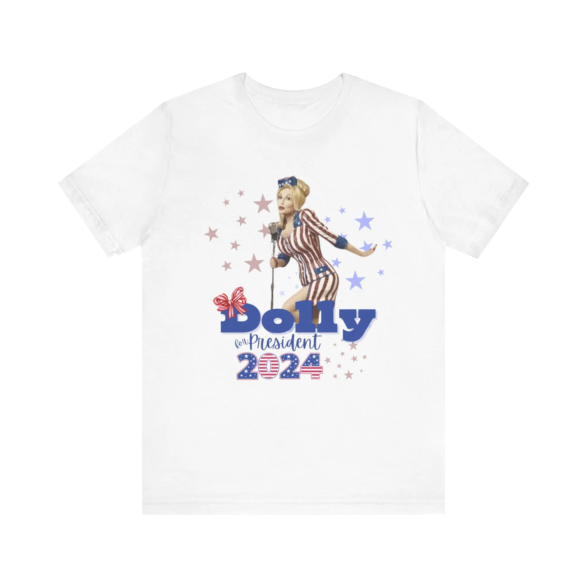 Dolly for President 2024 Bella Canvas Unisex Jersey Short Sleeve Tee