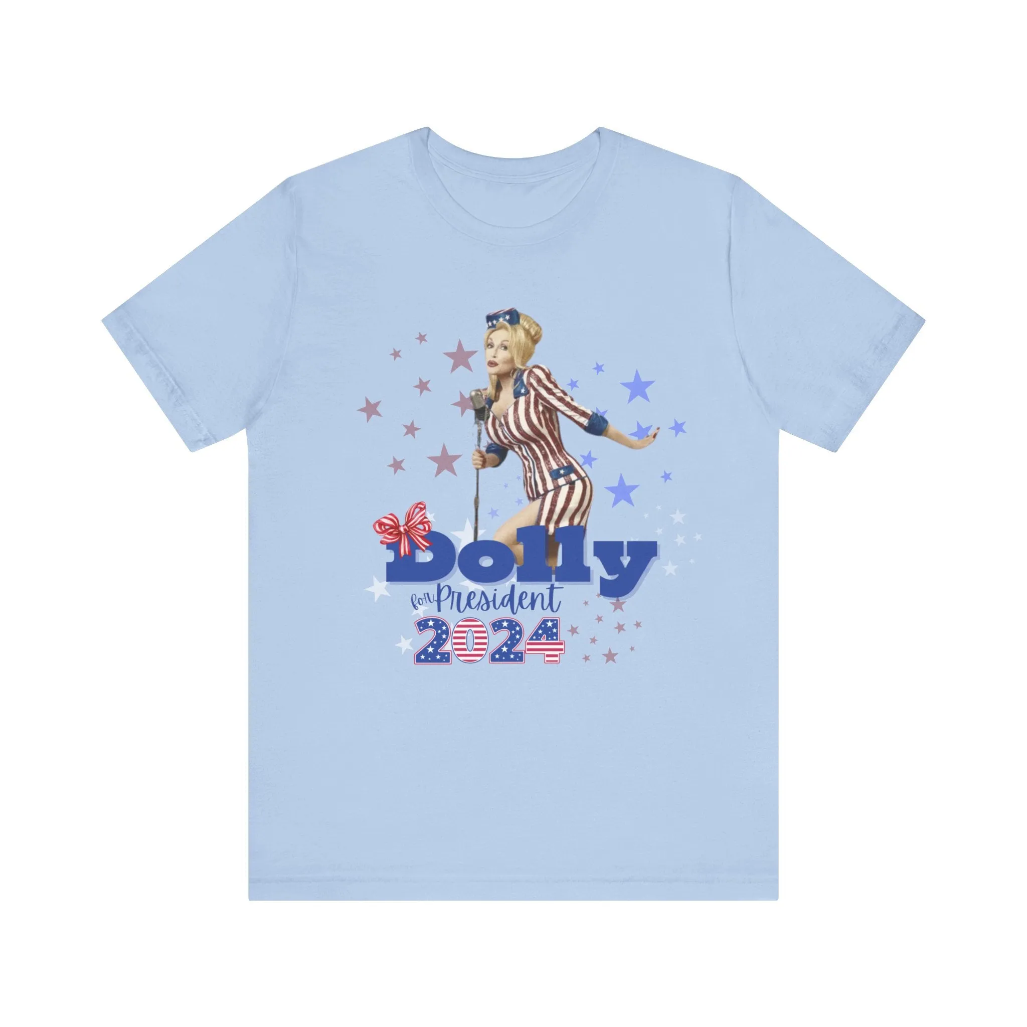 Dolly for President 2024 Bella Canvas Unisex Jersey Short Sleeve Tee