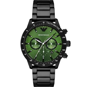 Emporio Armani AR11472 Mario Black Stainless Steel Mens Watch