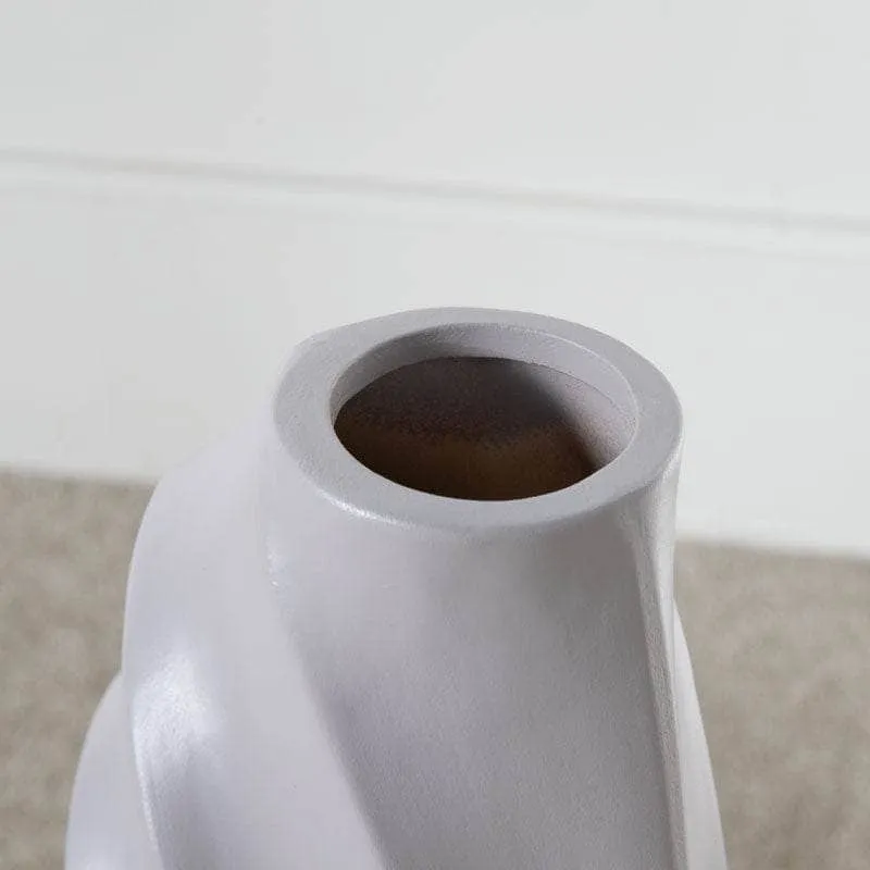 Fin Vase Matte Grey - 18.8 x 14.7 x 57cm