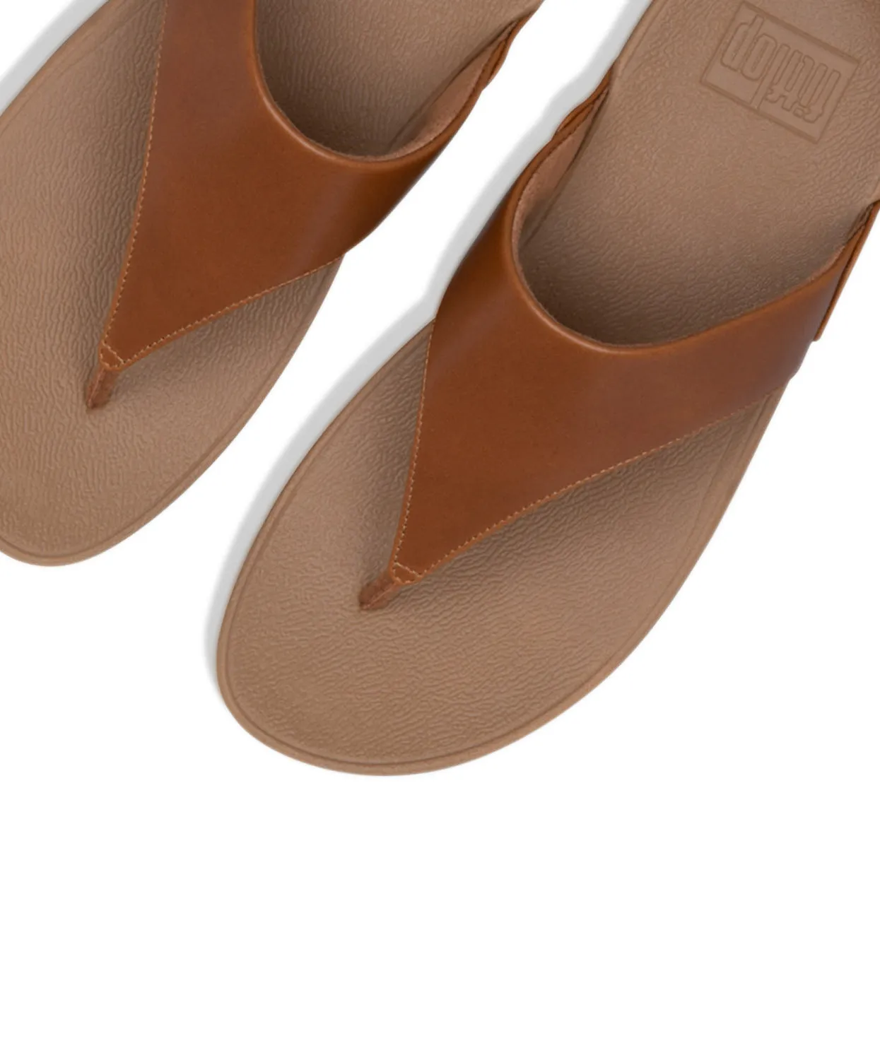 FitFlop Lulu Leather Toe Post Sandals Brown