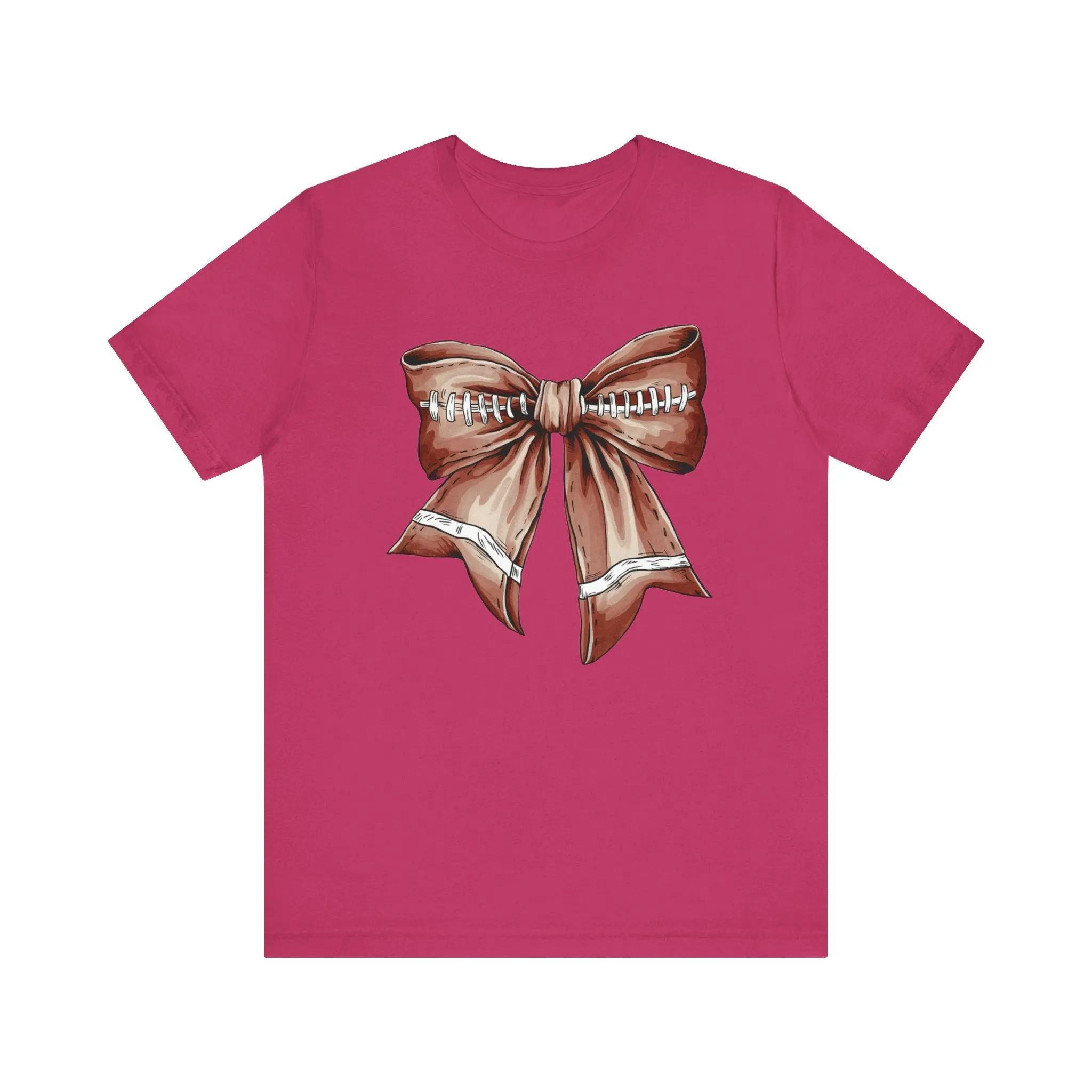 Football Bow Unisex Jersey Short Sleeve Tee