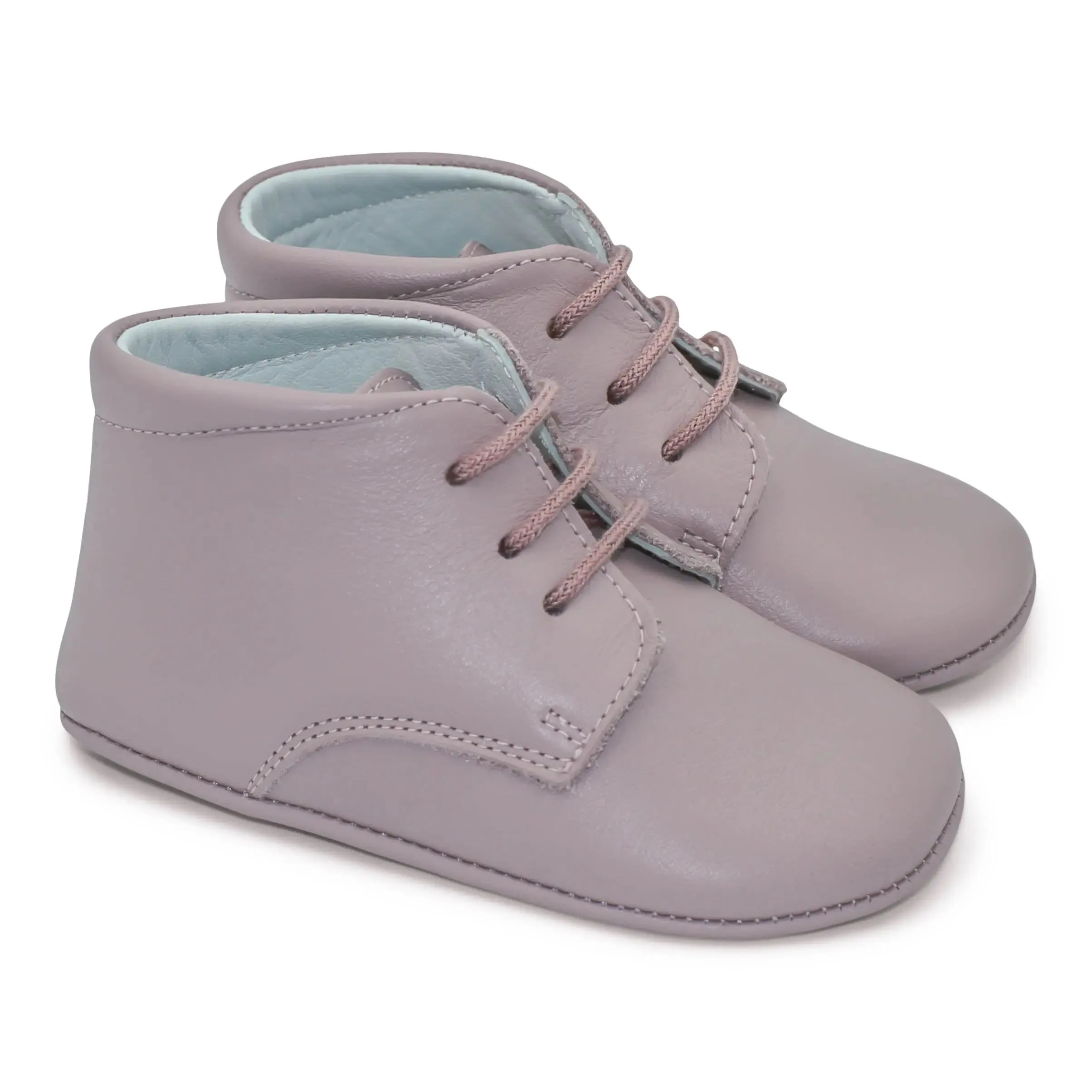 Gabriella- Pink Leather Baby Booties