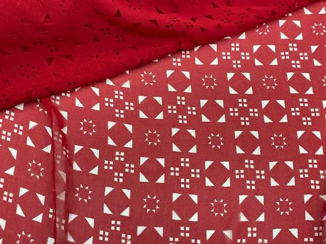 Geometric Laser Cutwork Clearance Chiffon