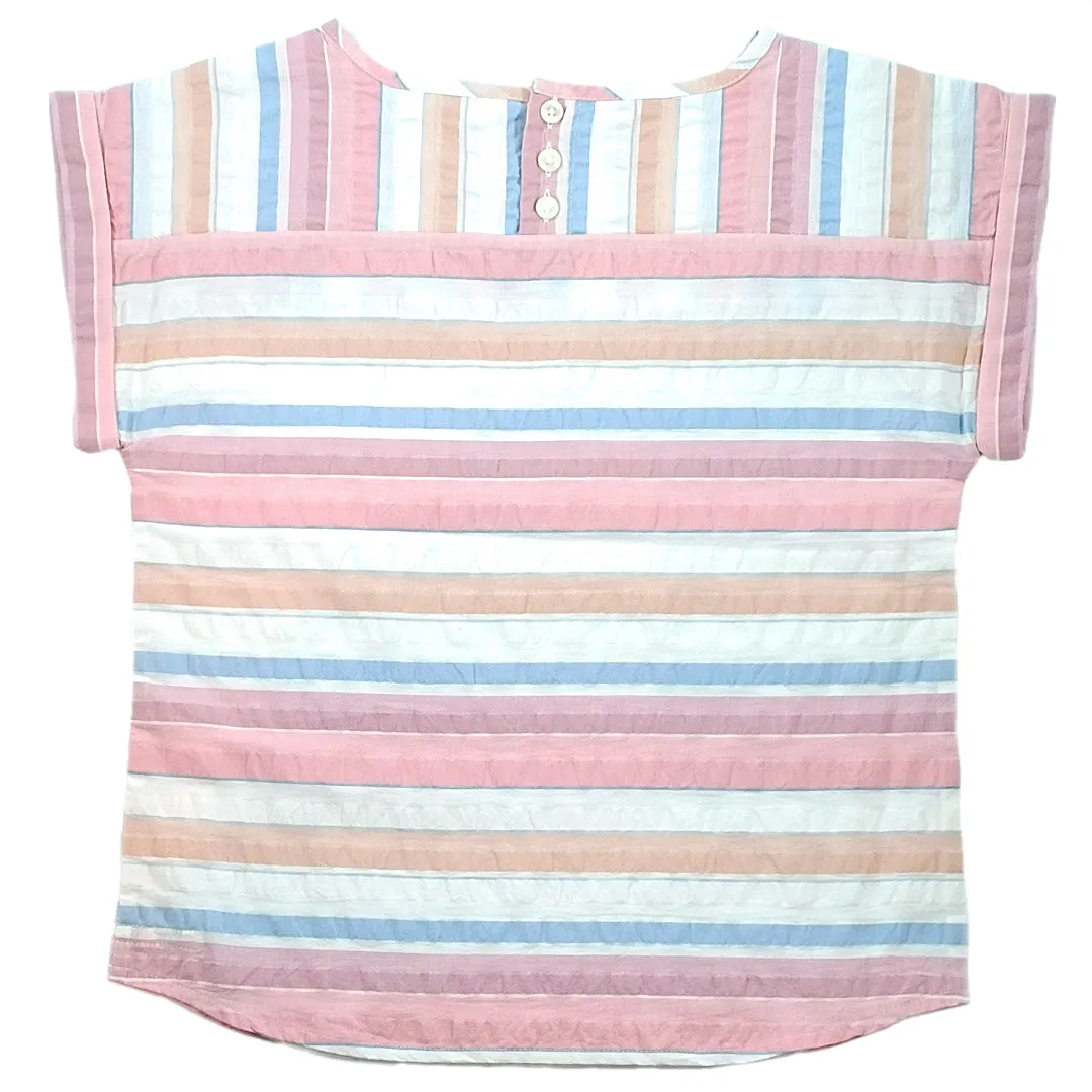 Girl's candy multi color striped seersucker