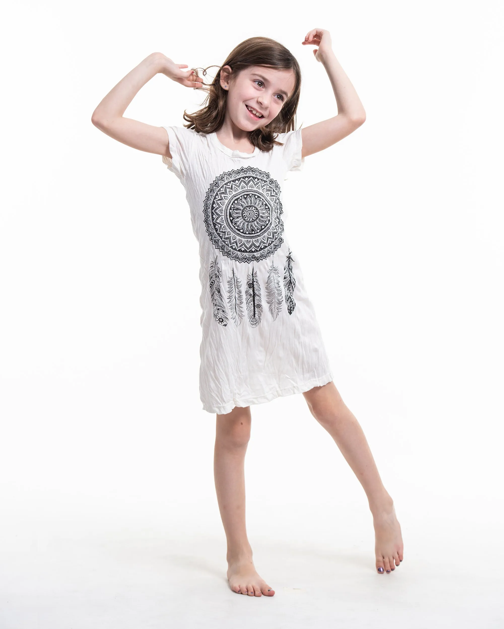 Kids Dreamcatcher Dress in White