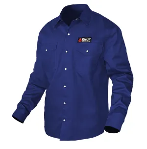 Knox FR Shirt Navy Blue With Pearl Snap Buttons