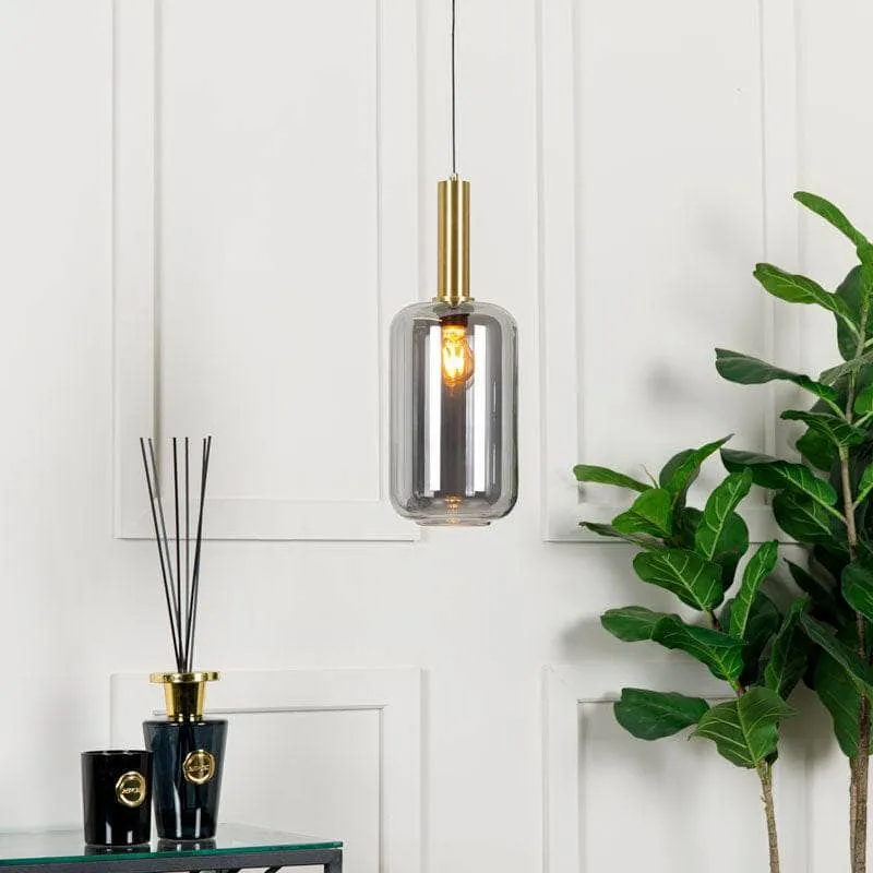 Louisana 1 Light Small Pendant Light - Black