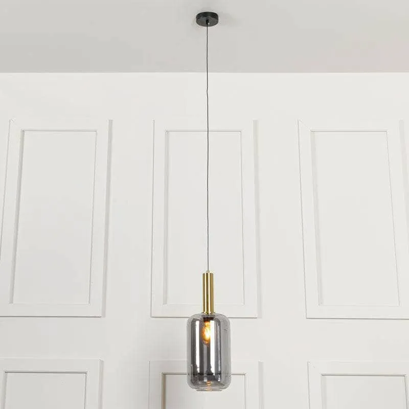 Louisana 1 Light Small Pendant Light - Black