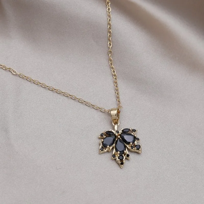 Maple Leaf Charm Elegant Necklace