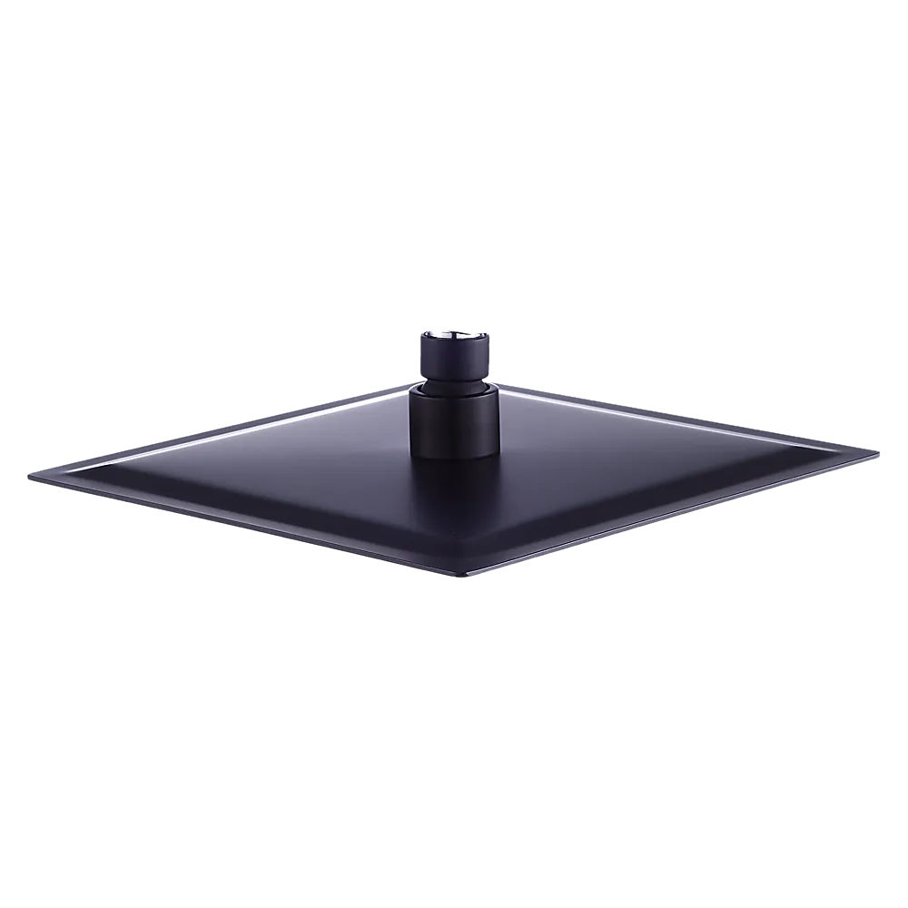 Matte Black Cascade Square Rain Shower Head 200mm 304SS