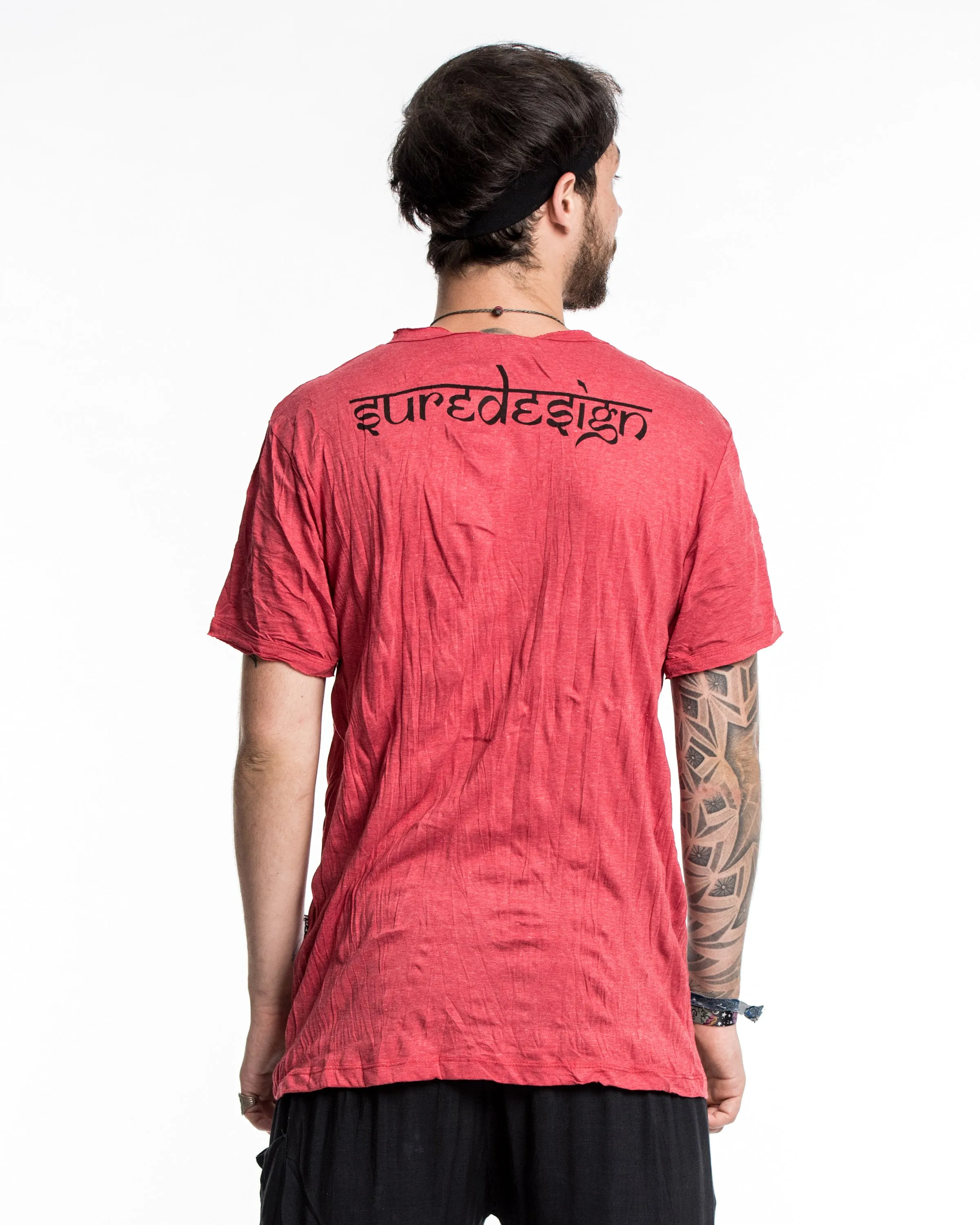 Mens Pyramid Eye  T-Shirt in Red