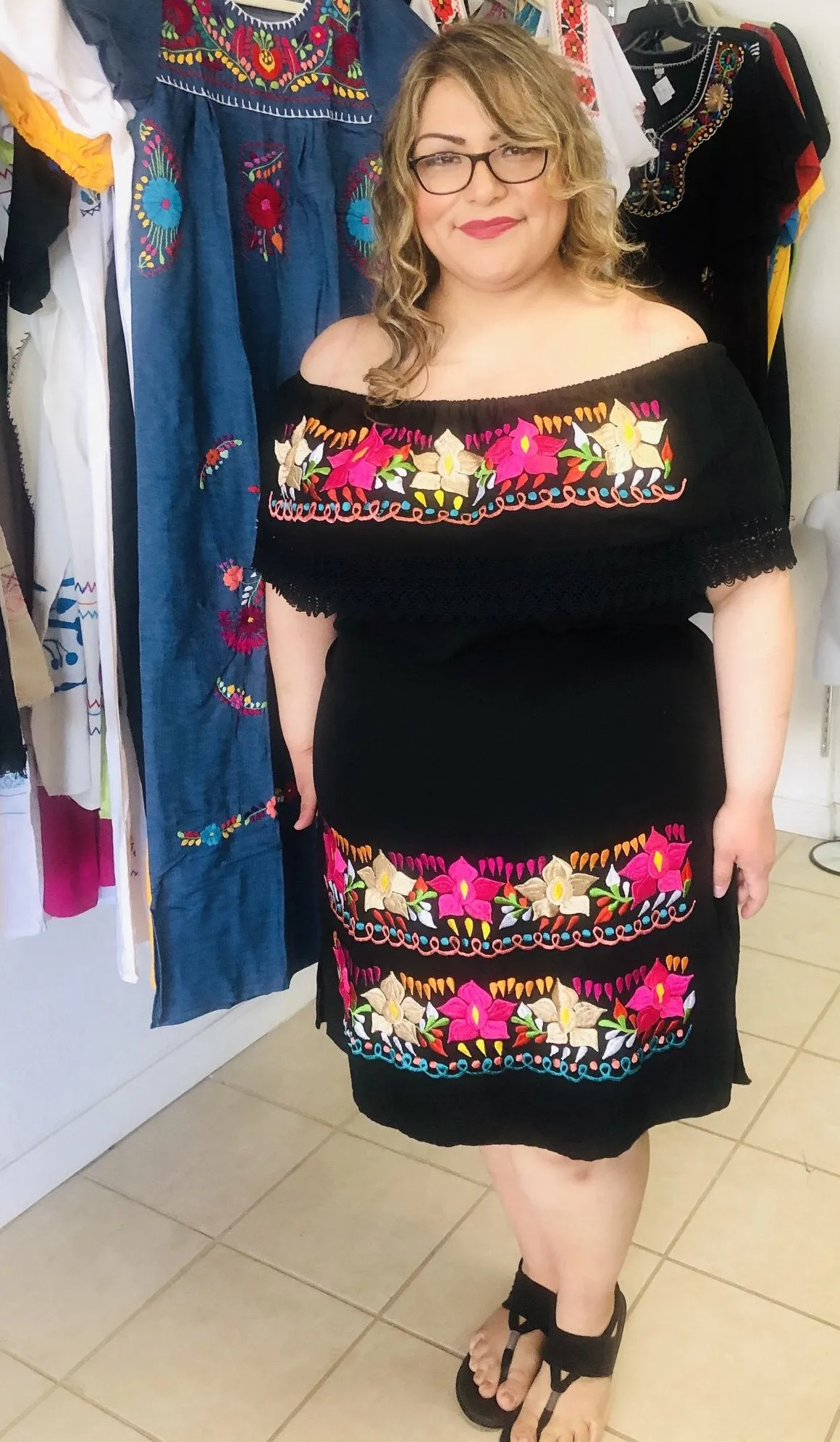 Mexican Dress Off the Shoulder Azalea