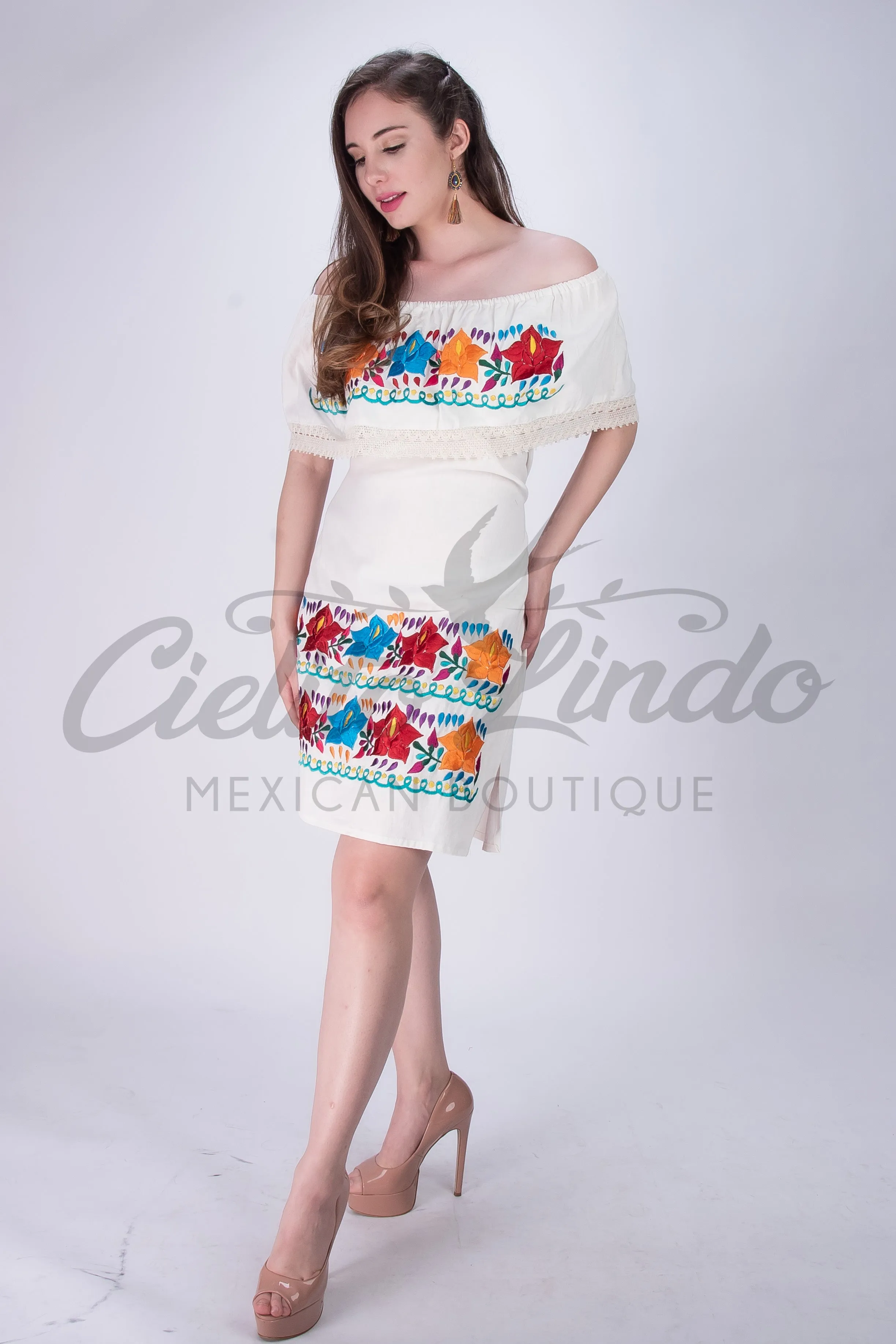 Mexican Dress Off the Shoulder Azalea